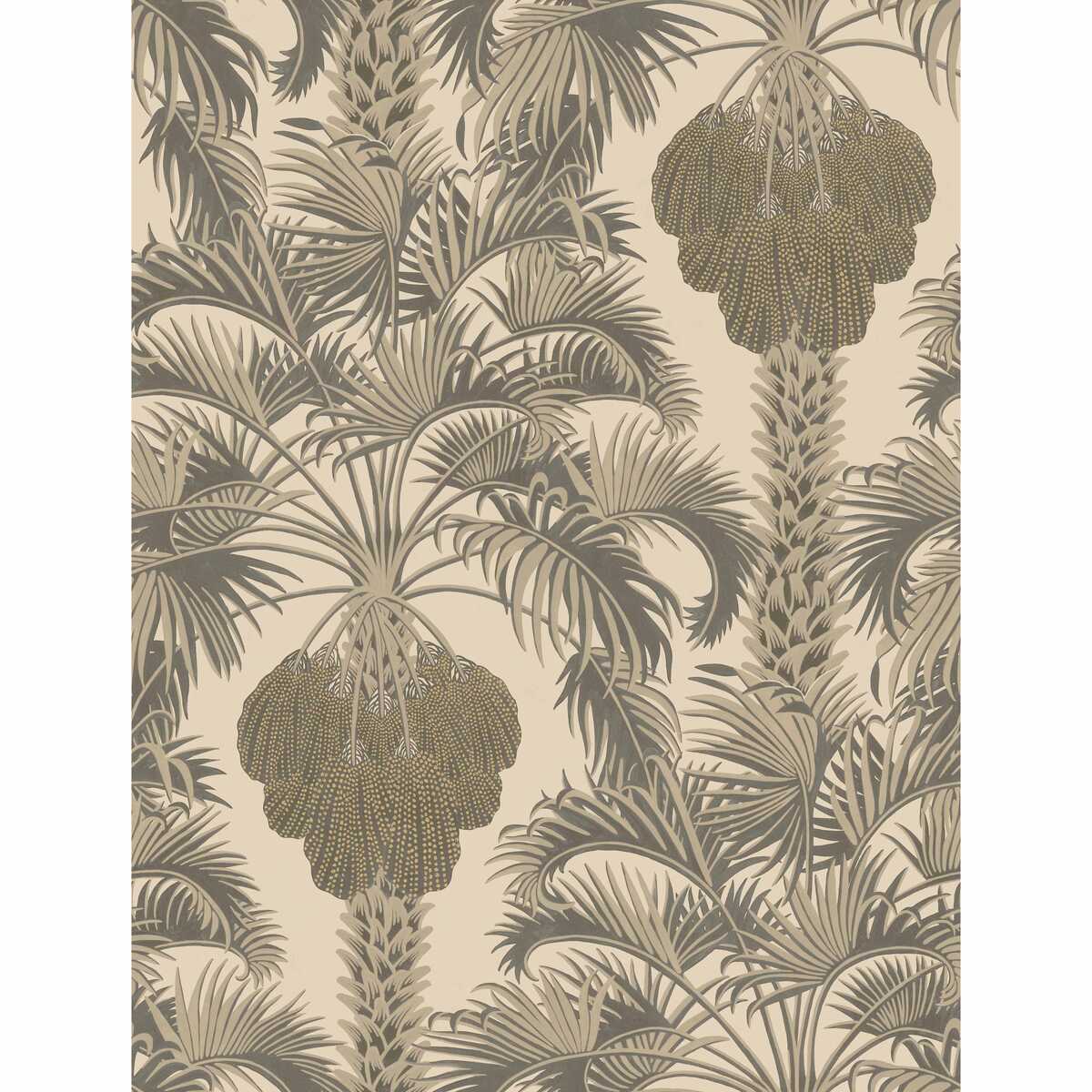Hollywood Palm - Silver & Charcoal - COLE & SON Wallpaper
