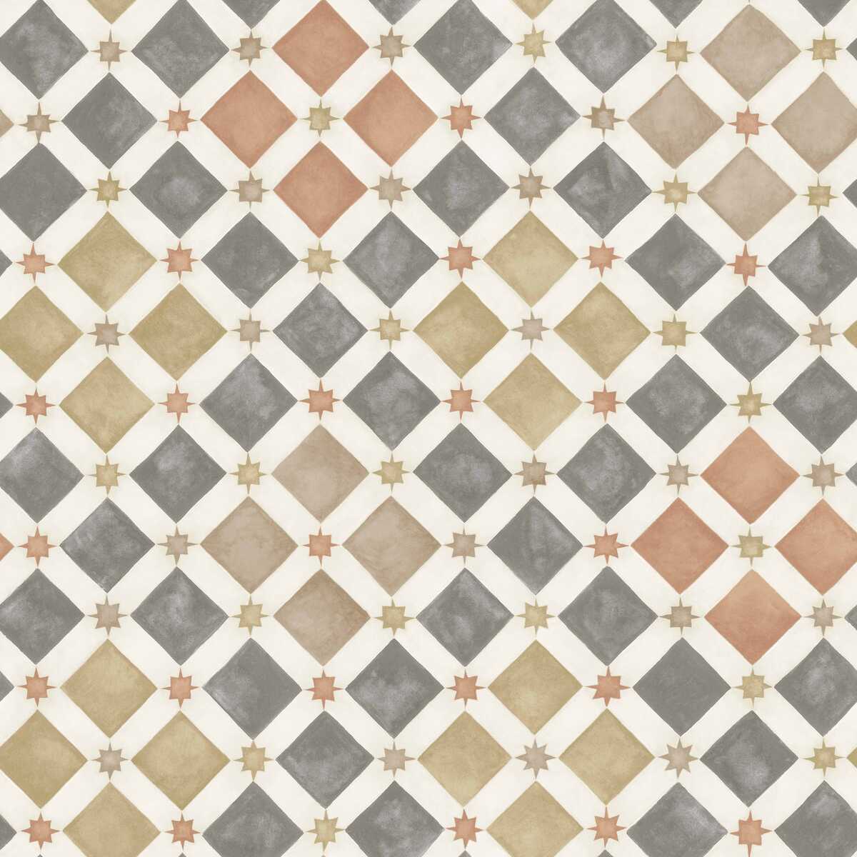 Zellige - Spice & Charcoal - COLE & SON Wallpaper