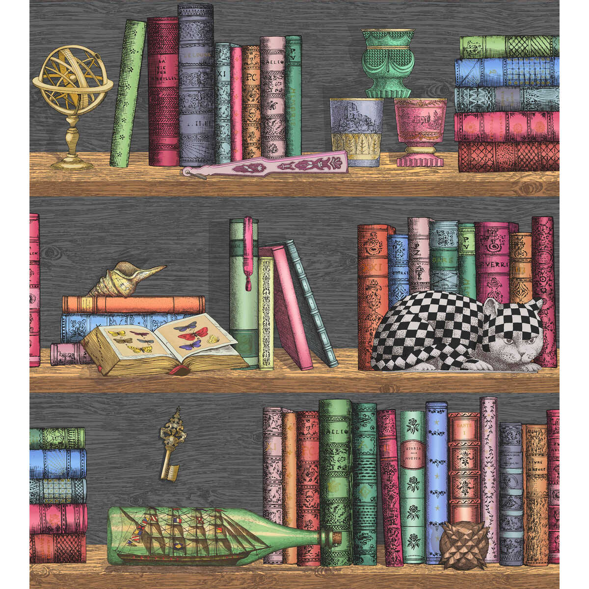 Libreria - Rich Multi - COLE & SON Wallpaper
