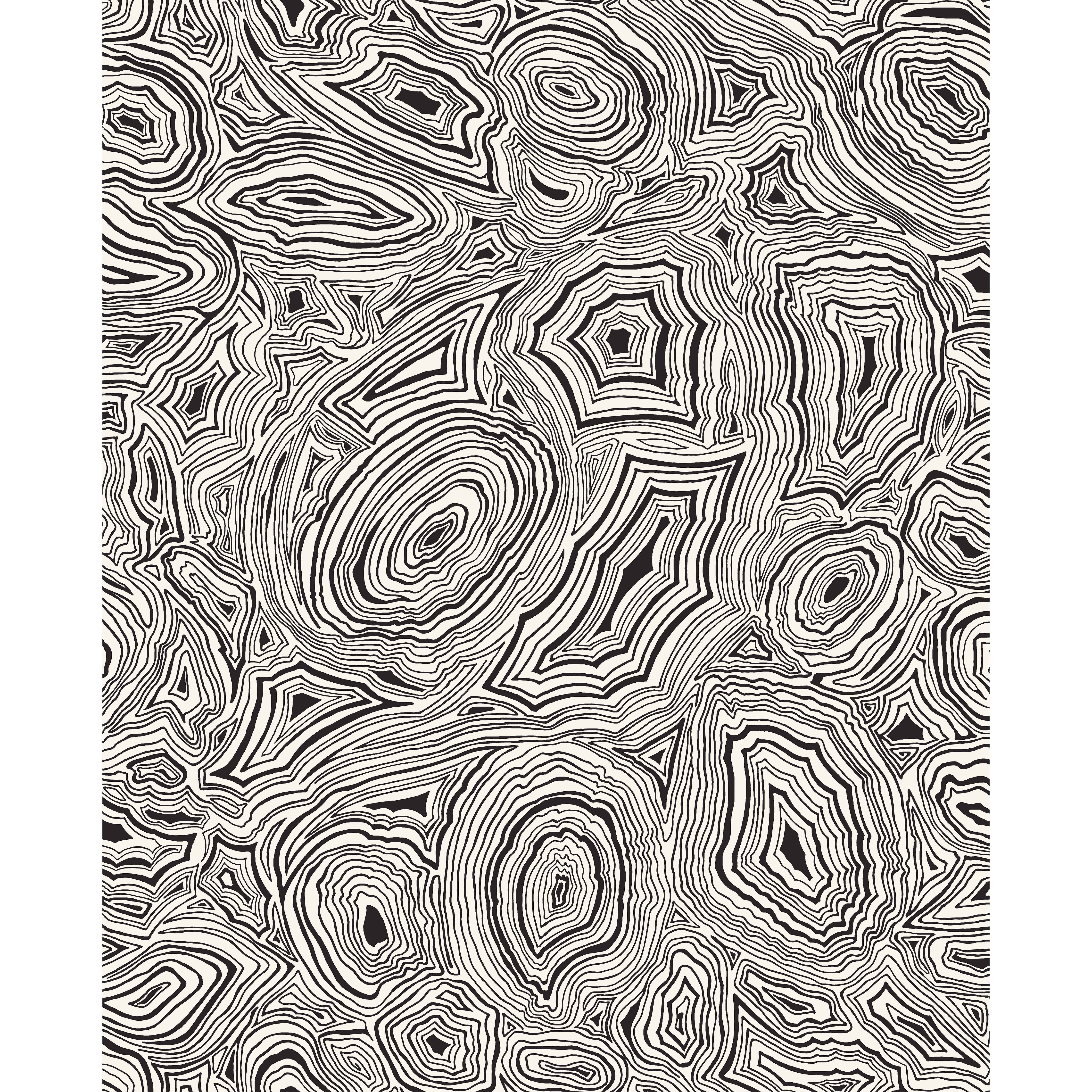 Malachite - White/Black - Cole & Son Wallpaper