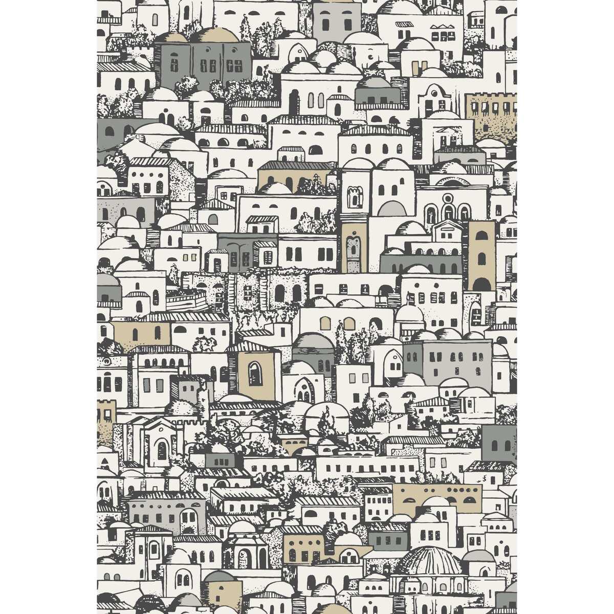 Mediterranea - White & Metallic - COLE & SON Wallpaper