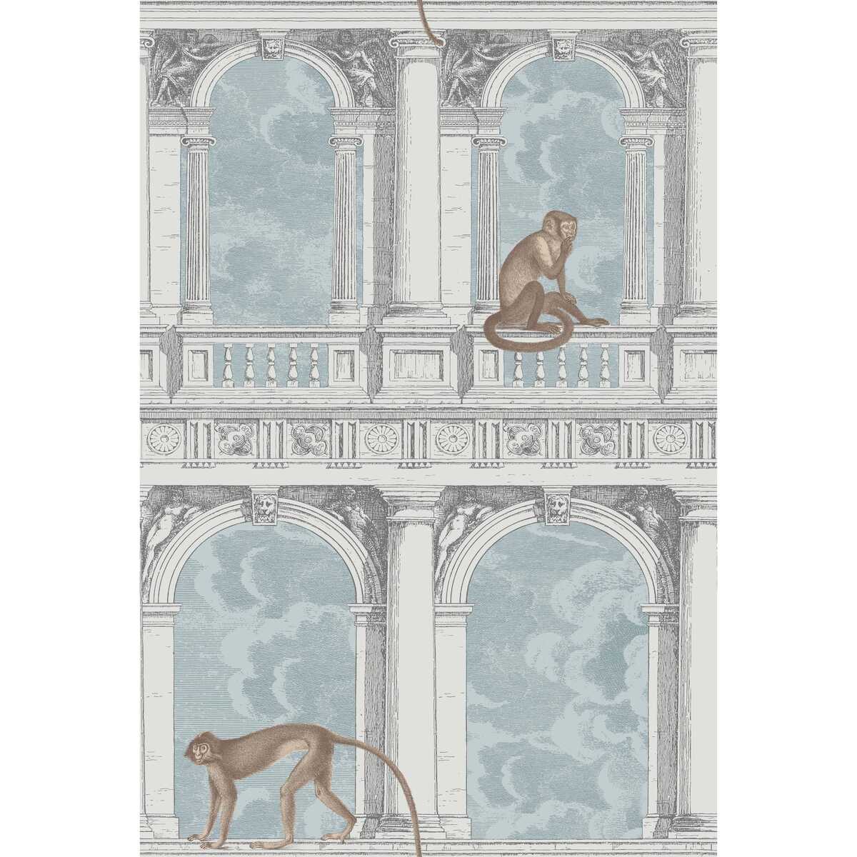 Procuratie Con Vista - Stone & Powder Blue - COLE & SON Wallpaper