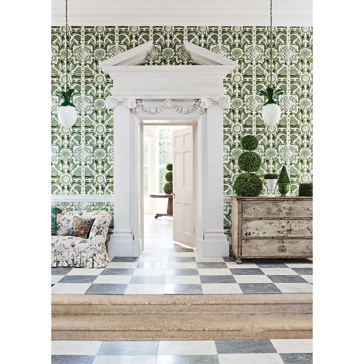 Topiary - China Blue - COLE & SON Wallpaper