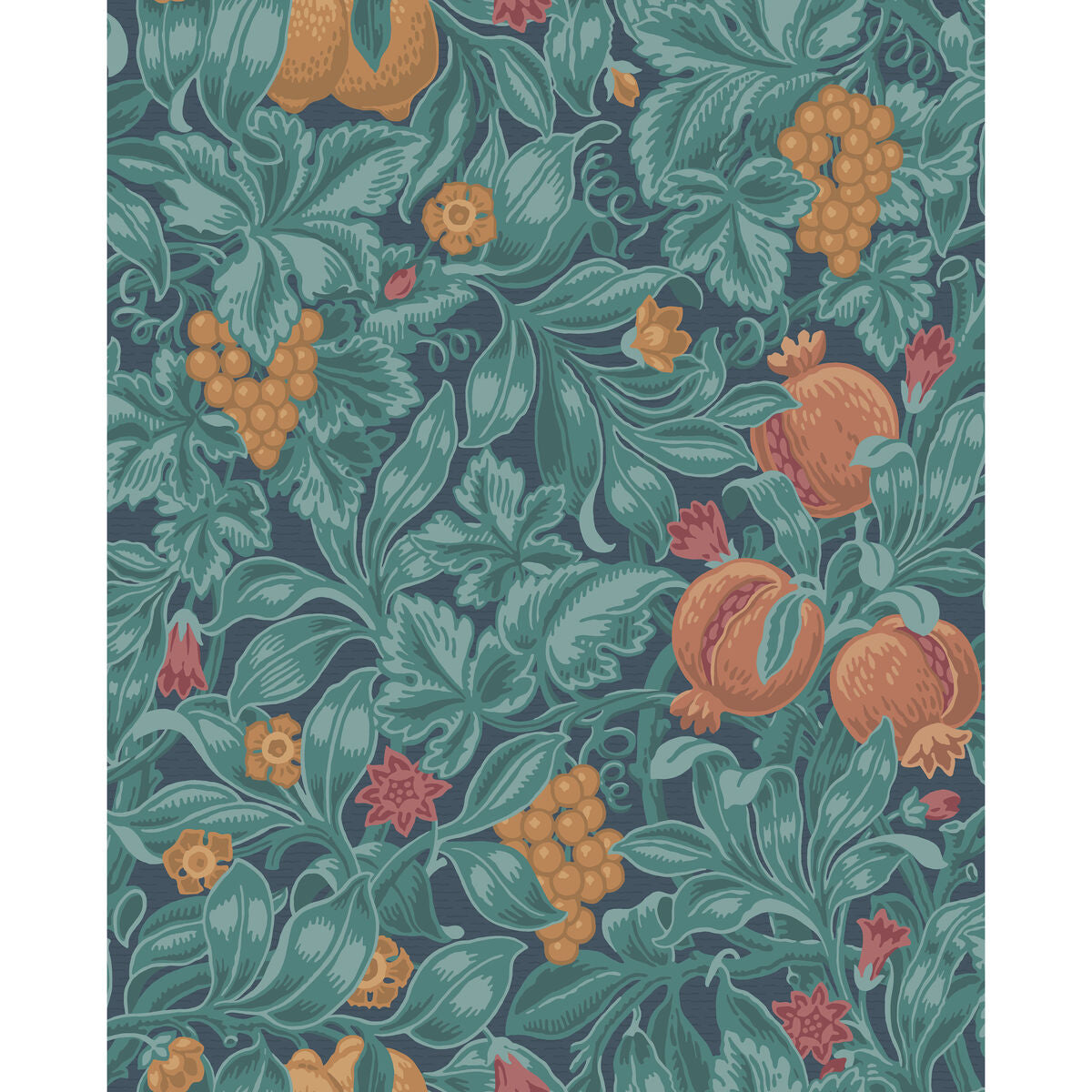 Vines Of Pomona - Oran/Teal - Cole & Son Wallpaper