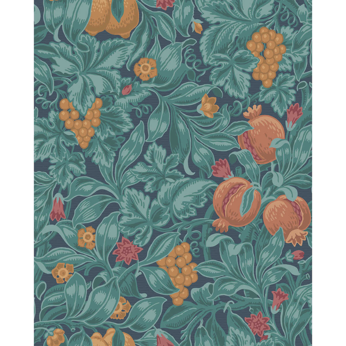 Vines Of Pomona - Oran/Teal - Cole & Son Wallpaper