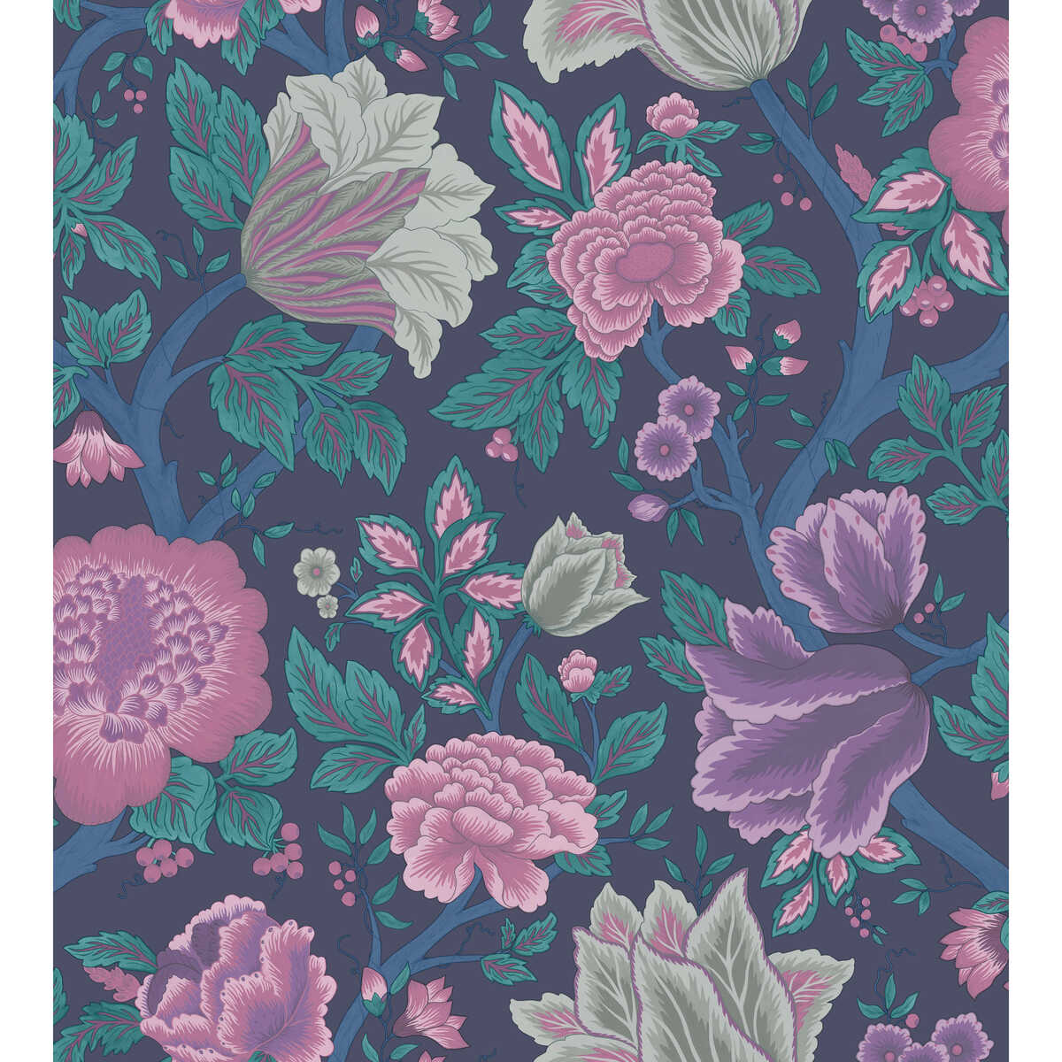 Midsummer Bloom - Mulb/Teal - Cole & Son Wallpaper