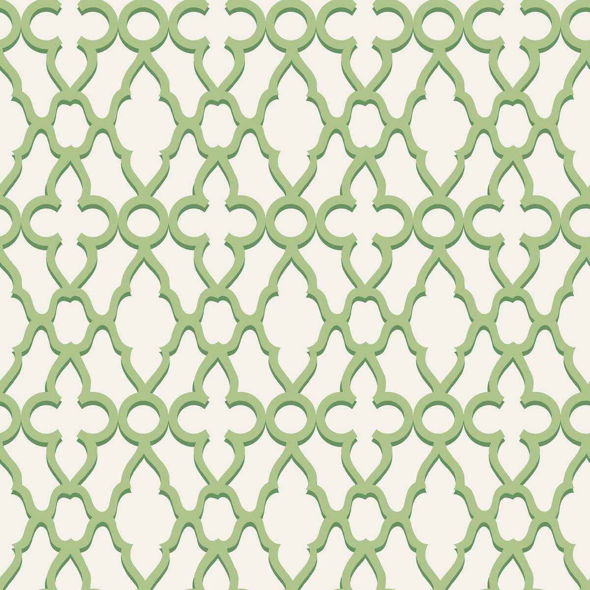 Treillage - Leaf Green/Chlk - Cole & Son Wallpaper