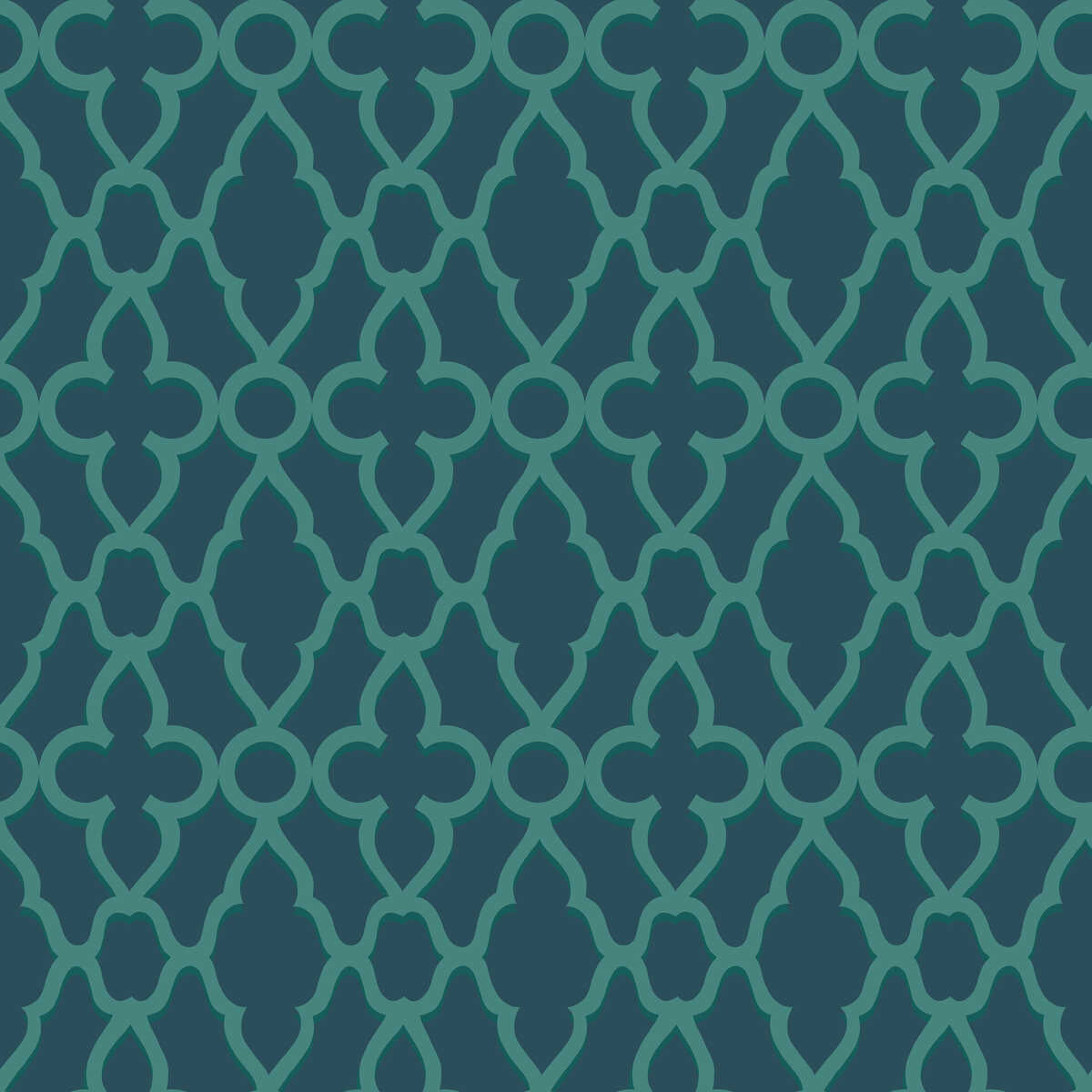 Treillage - Viridian/Ink - Cole & Son Wallpaper