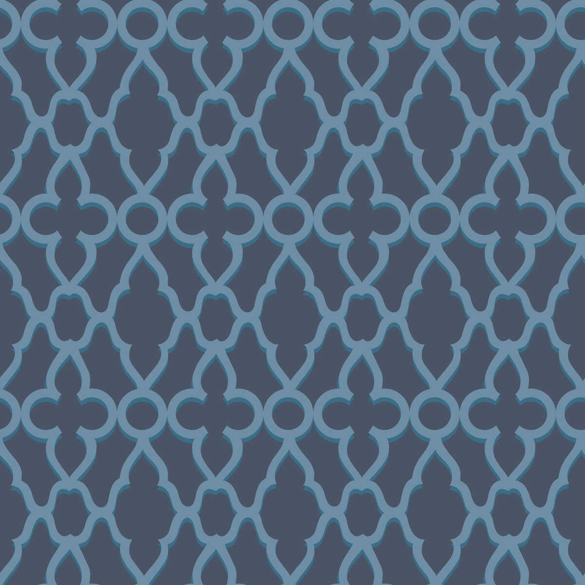 Treillage - Cerulean/Midnig - Cole & Son Wallpaper
