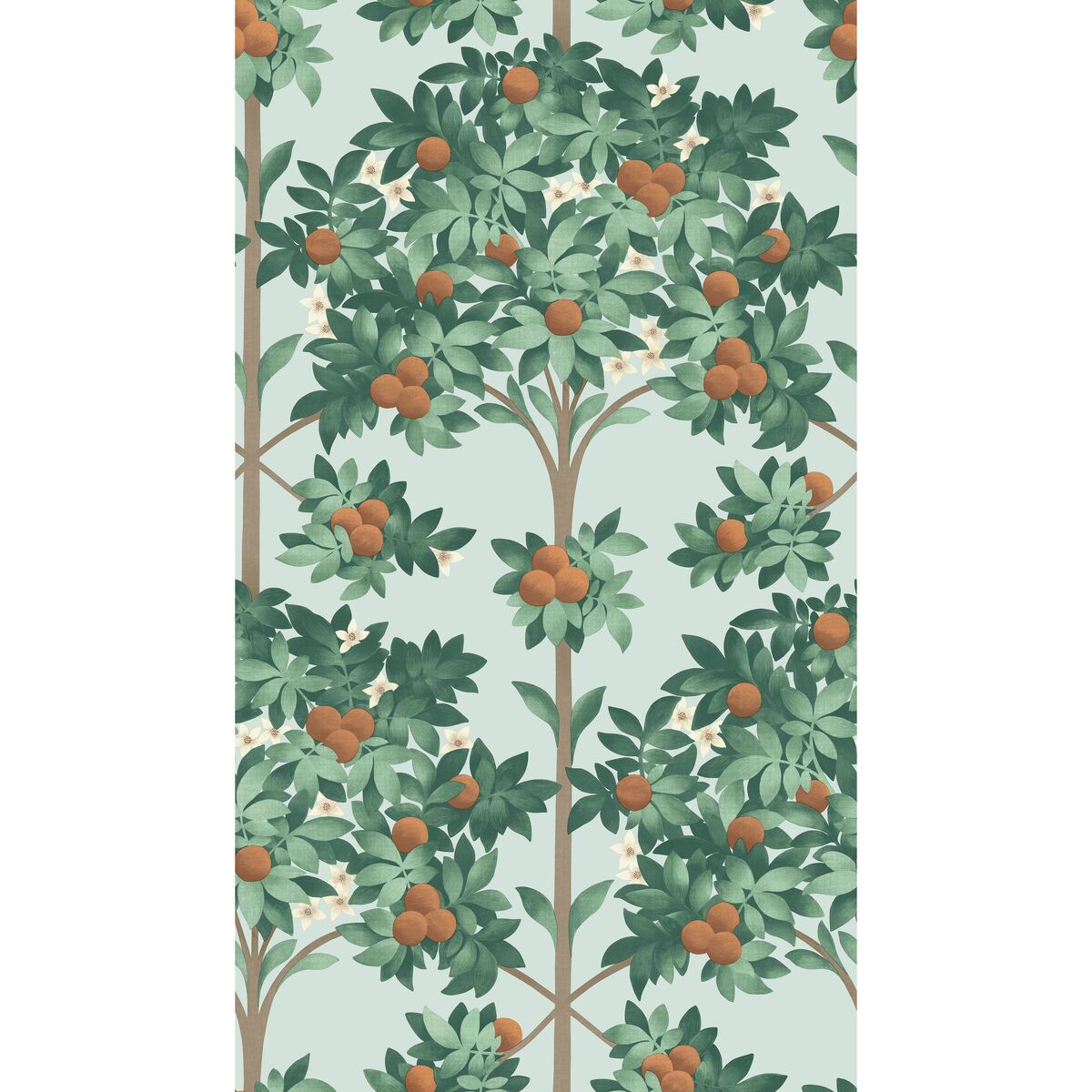 Orange Blossom - Burnt Orange/Mint/Seafoam - Cole & Son Wallpaper