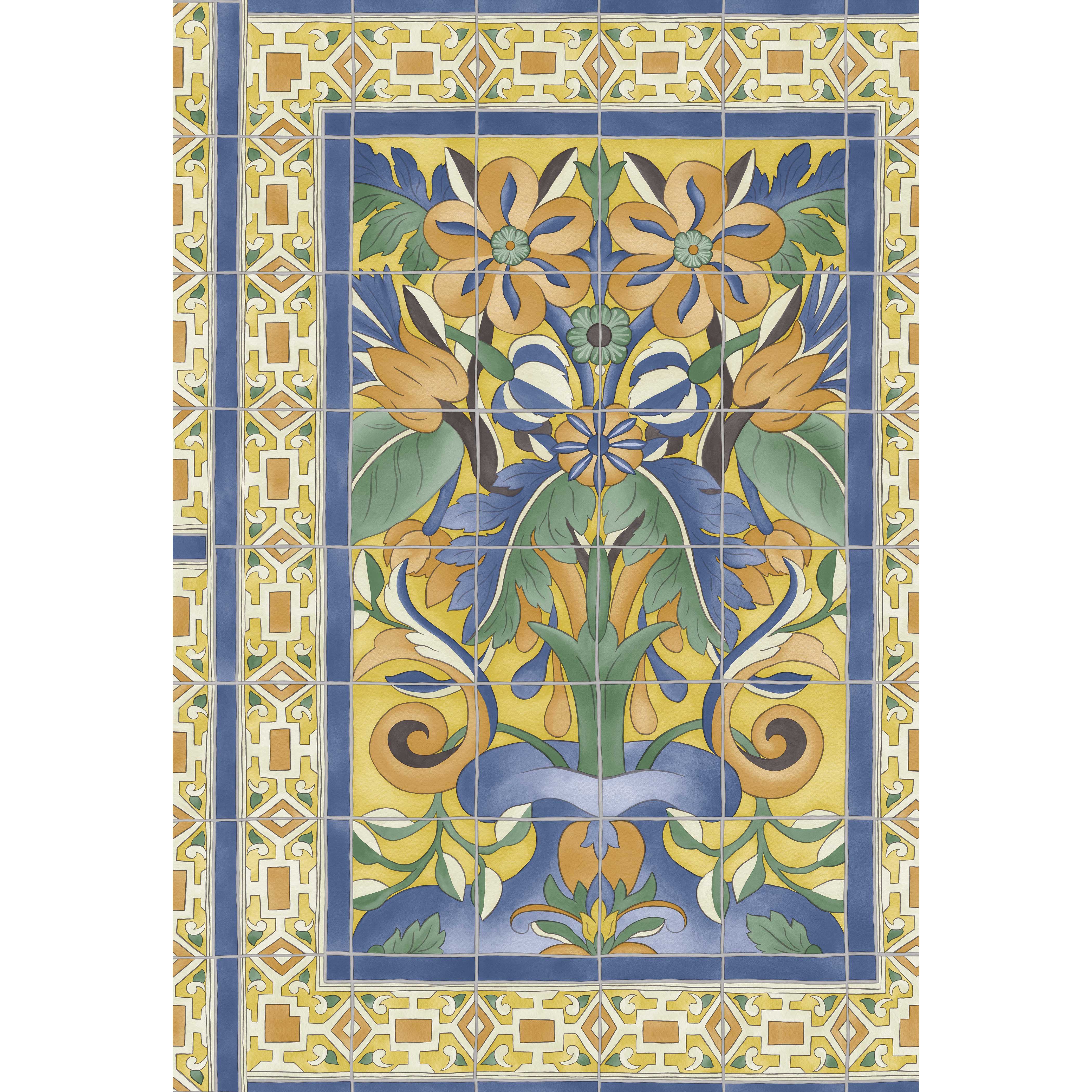 Triana - Marigold & Hyacinth/Canary Yellow - Cole & Son Wallpaper