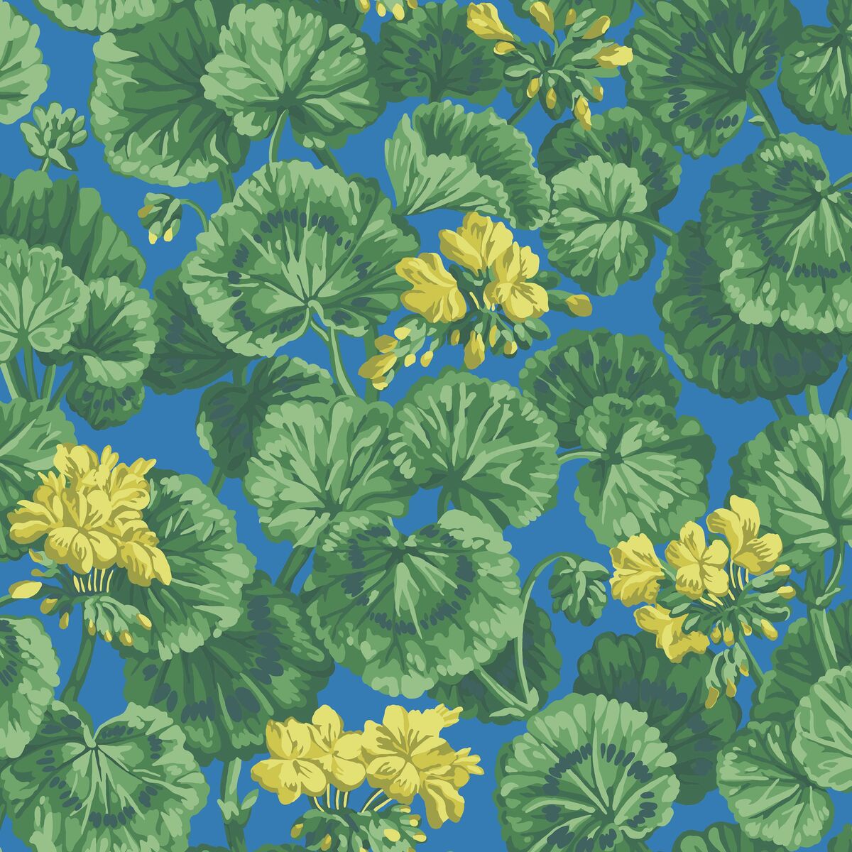 Geranium - Lemon/Forest Green/Electric Blue