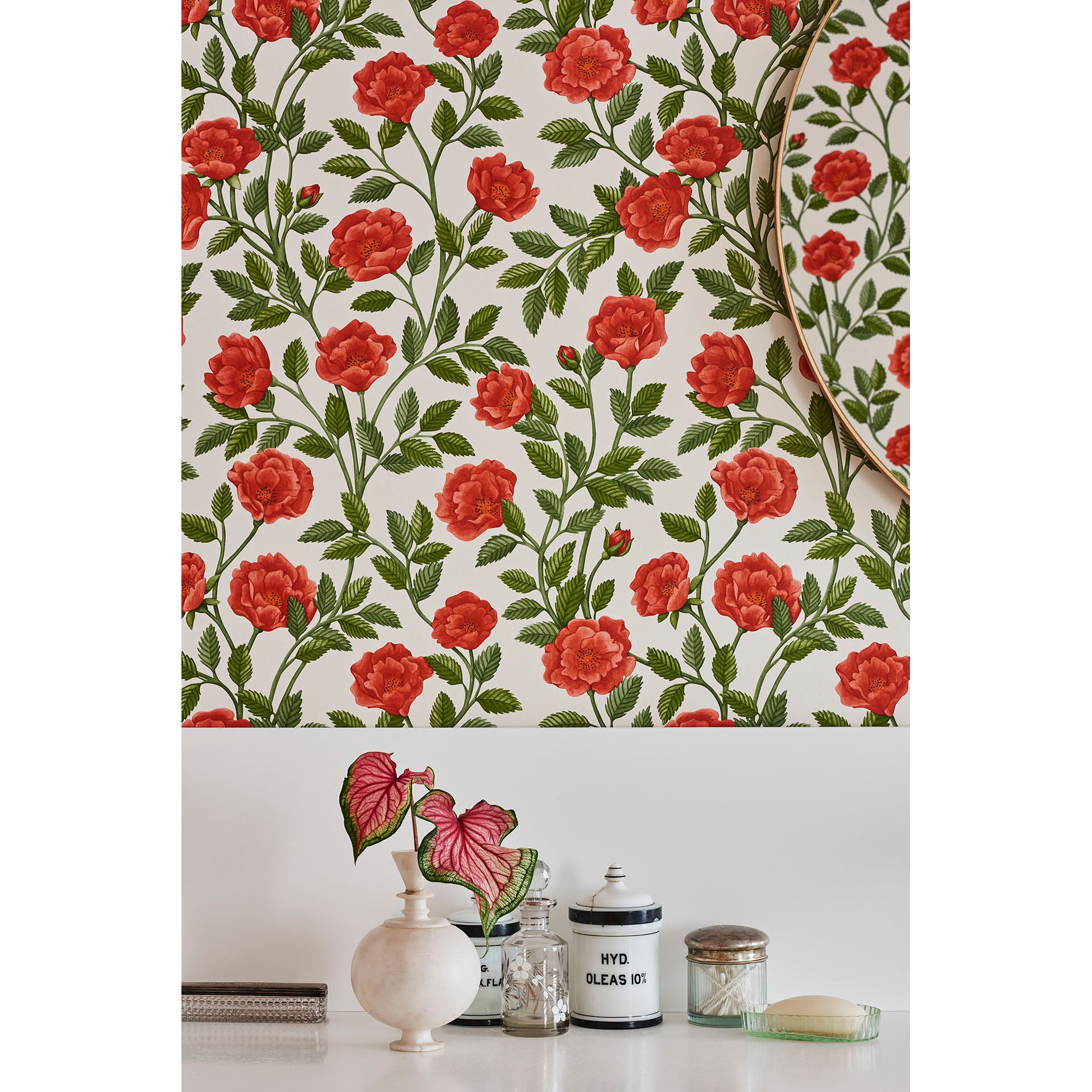 Hampton Roses - R&Sgrn/Pmnt - Cole & Son Wallpaper