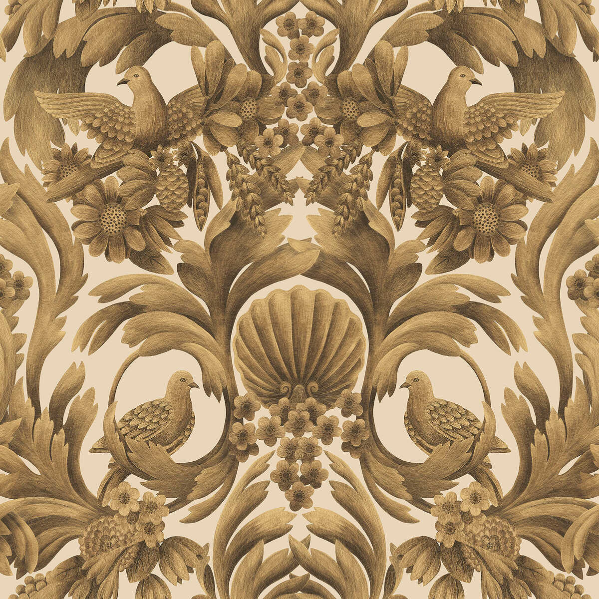 Gibbons Carving - Mgld/Sand - COLE & SON Wallpaper
