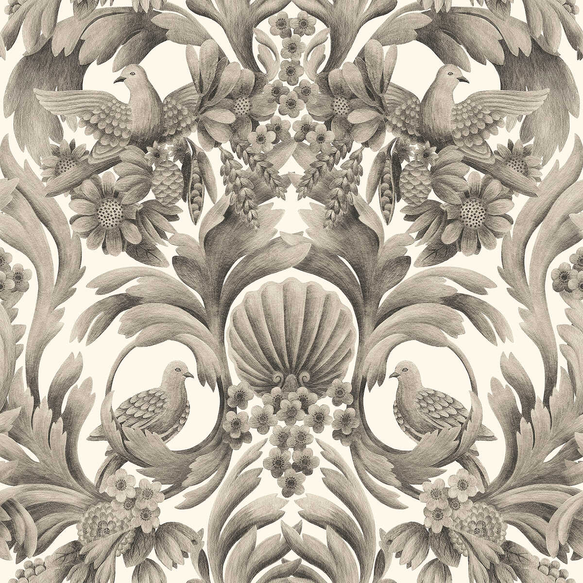 Gibbons Carving - Soot/Ston - COLE & SON Wallpaper
