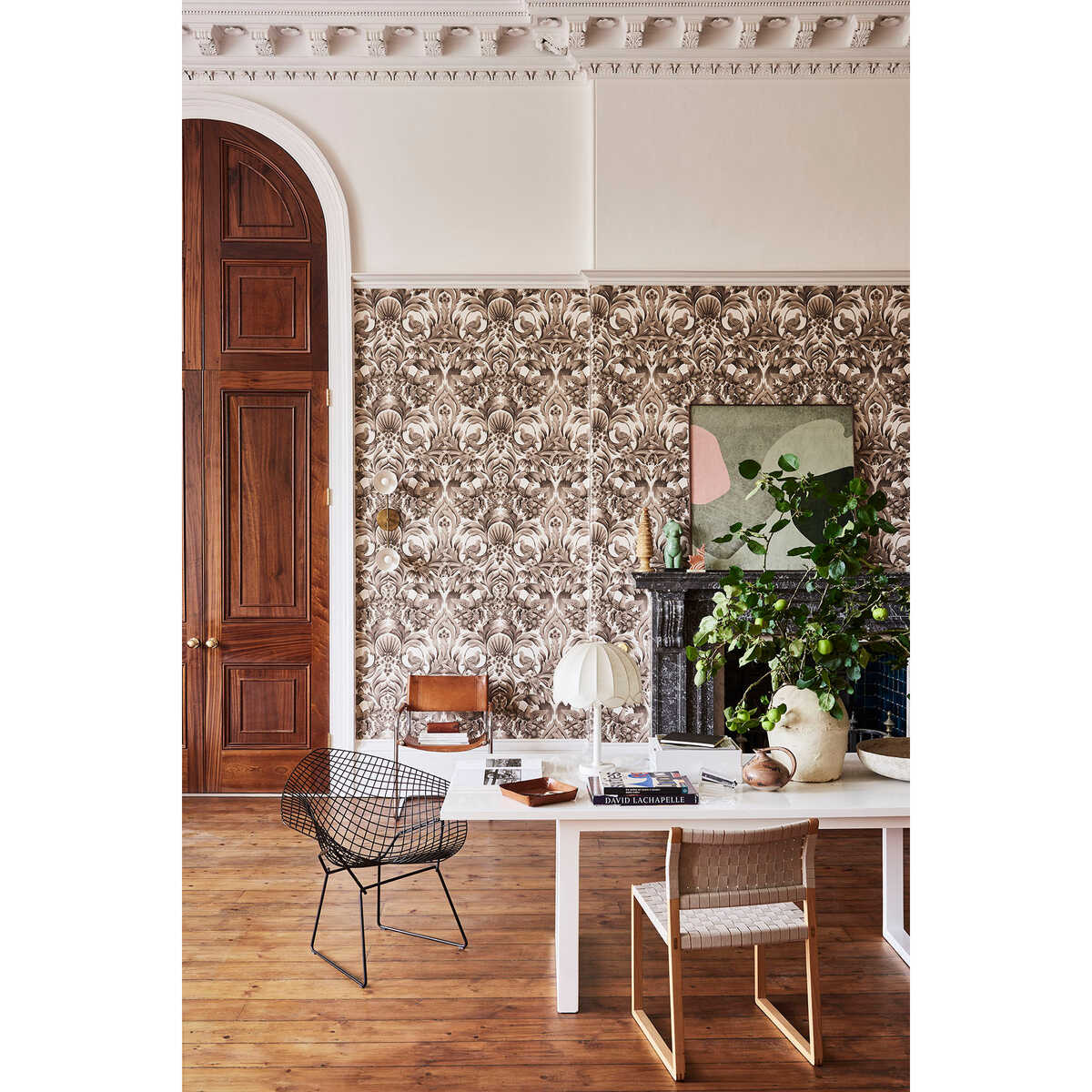 Gibbons Carving - Soot/Ston - COLE & SON Wallpaper
