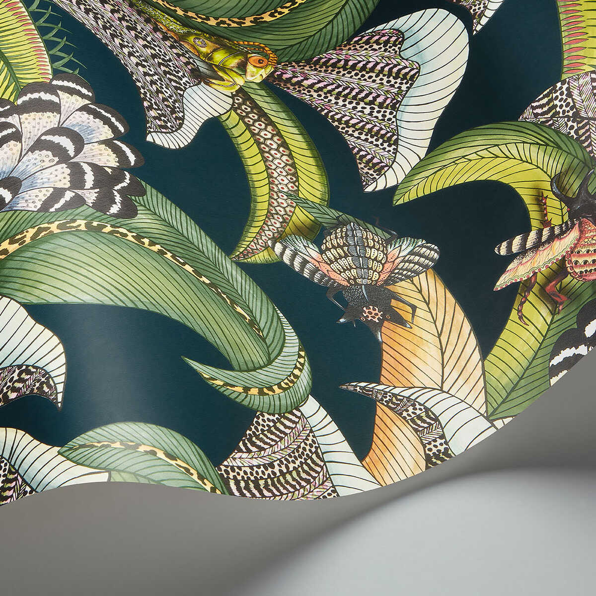 Hoopoe Leaves - Viridian - COLE & SON Papel pintado