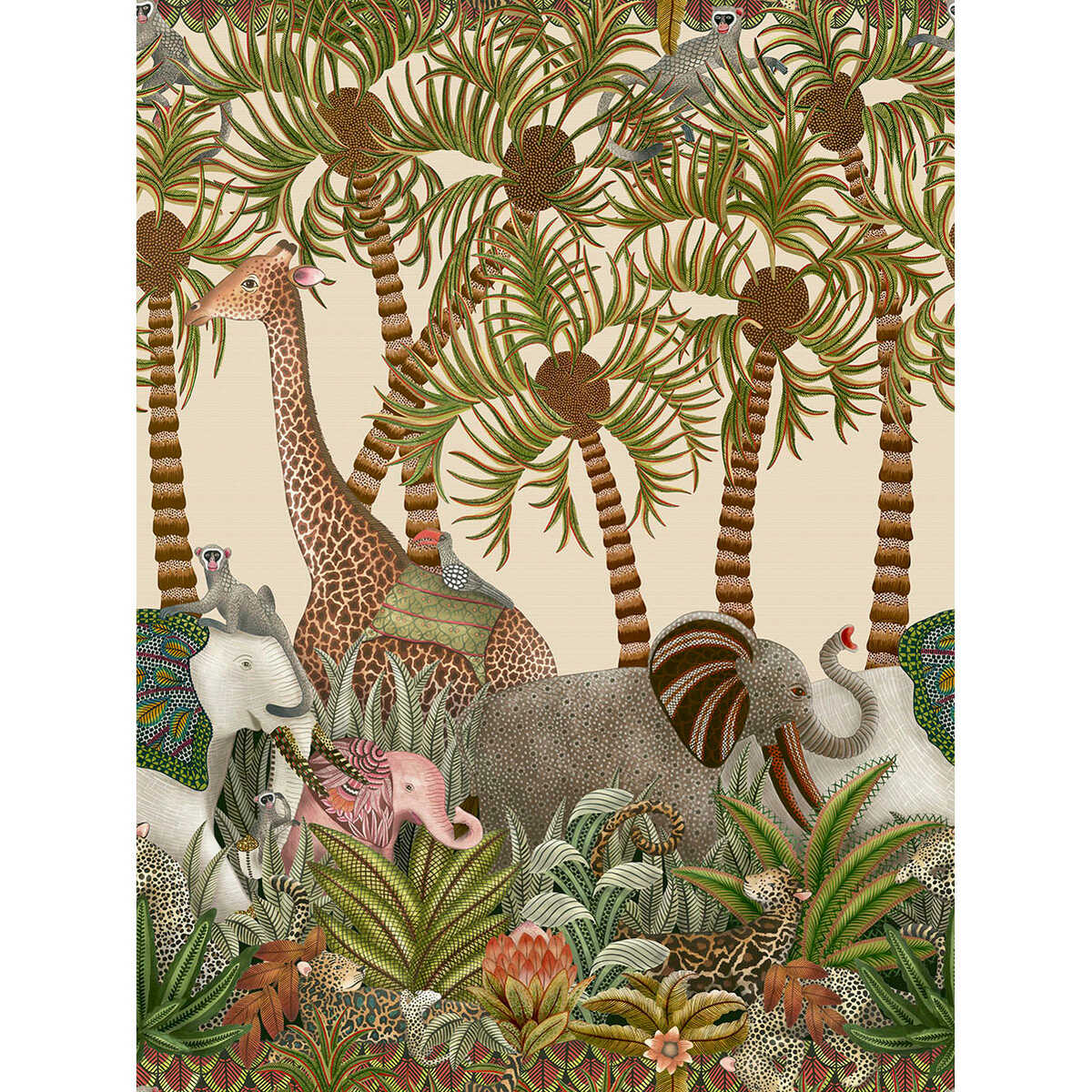 Letaba March Grasscloth - Spgrn&Gngr/Crm - COLE & SON Wallpaper