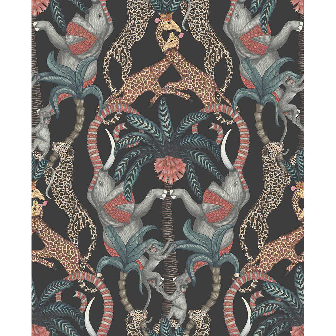 Safari Totem - Rby&Prntrmbl/Chrcl - COLE & SON Wallpaper