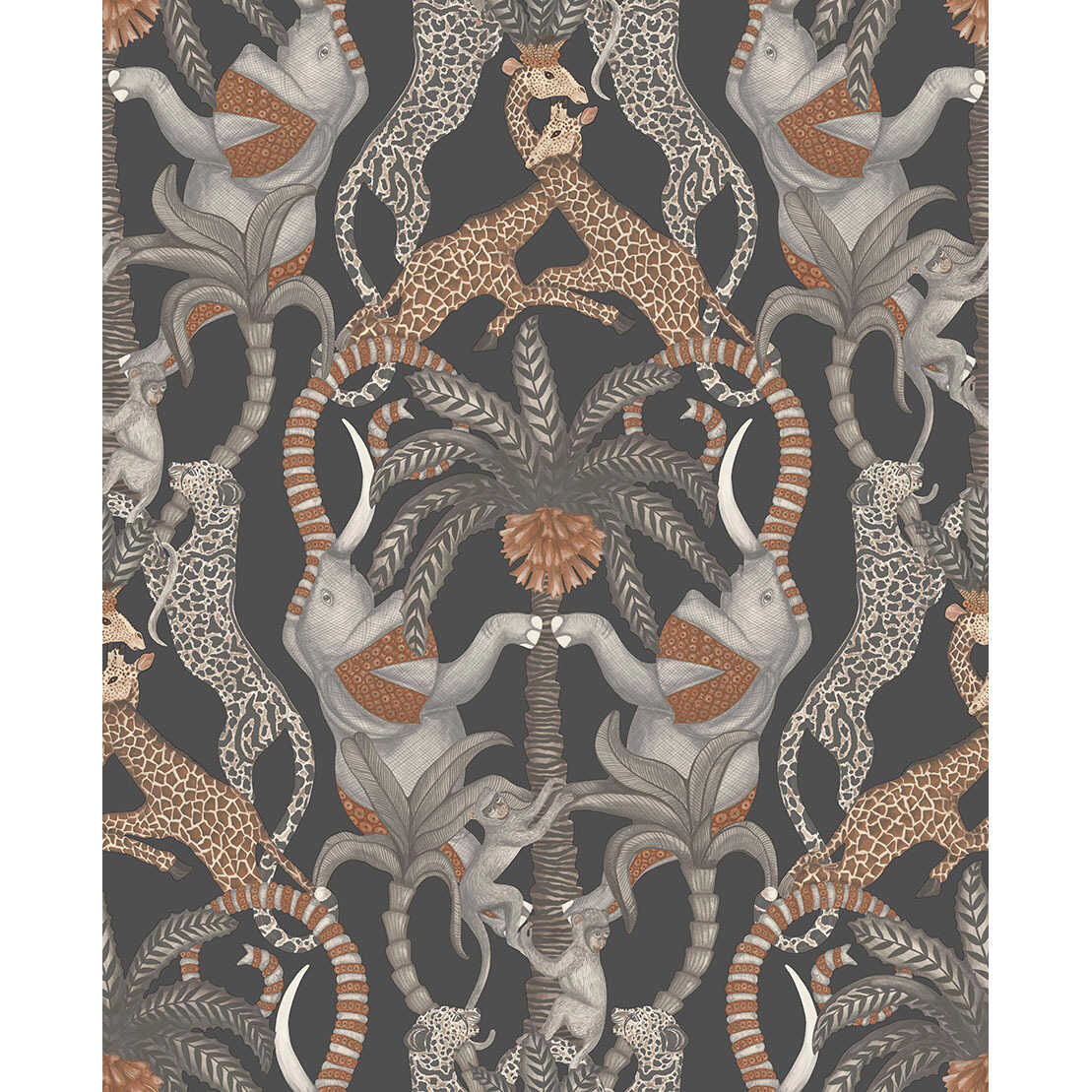 Safari Totem - Gngr&Tp/Chrcl - COLE & SON Wallpaper