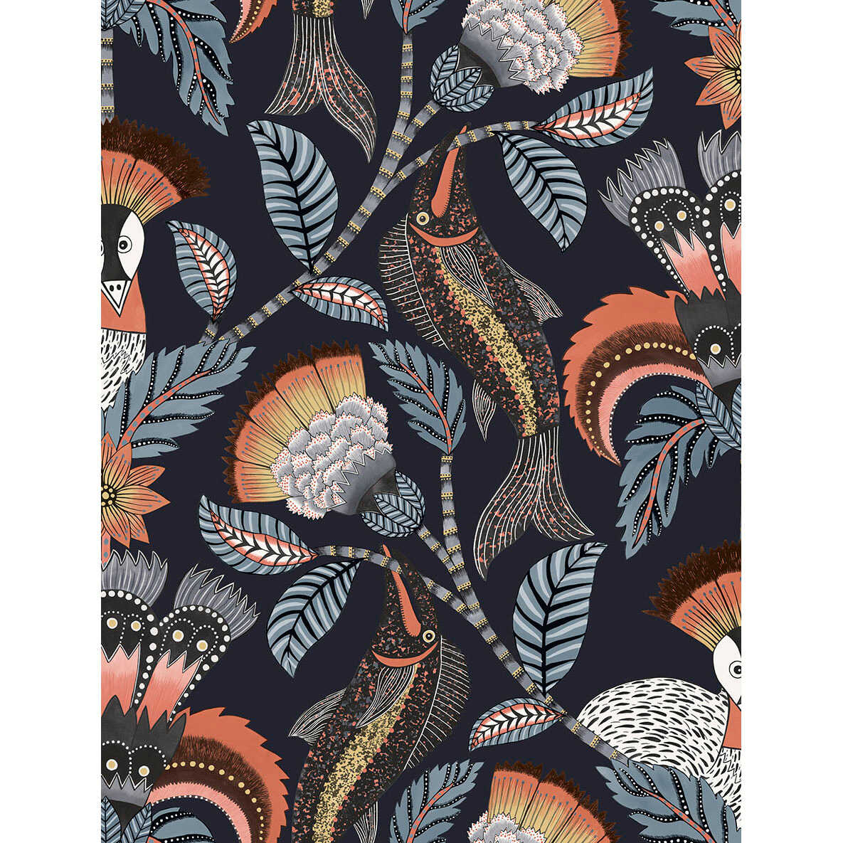 Nene - Terracotta Midnight - COLE & SON Papel pintado
