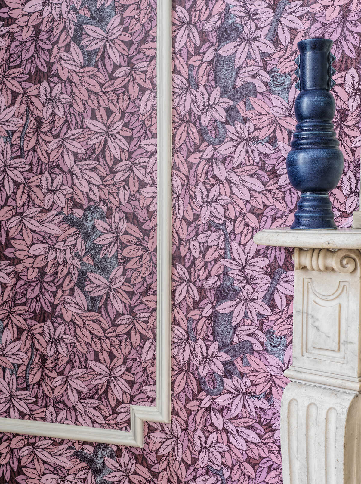 Foglie E Scimmie - Blush - COLE & SON Wallpaper