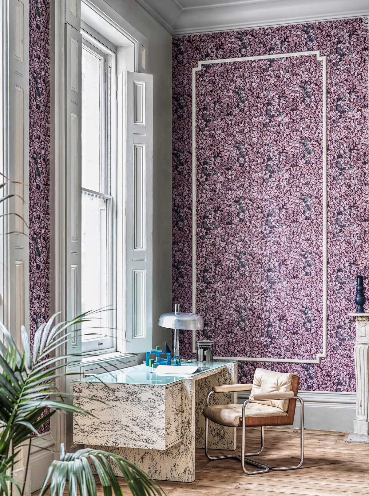 Foglie E Scimmie - Blush - COLE & SON Wallpaper