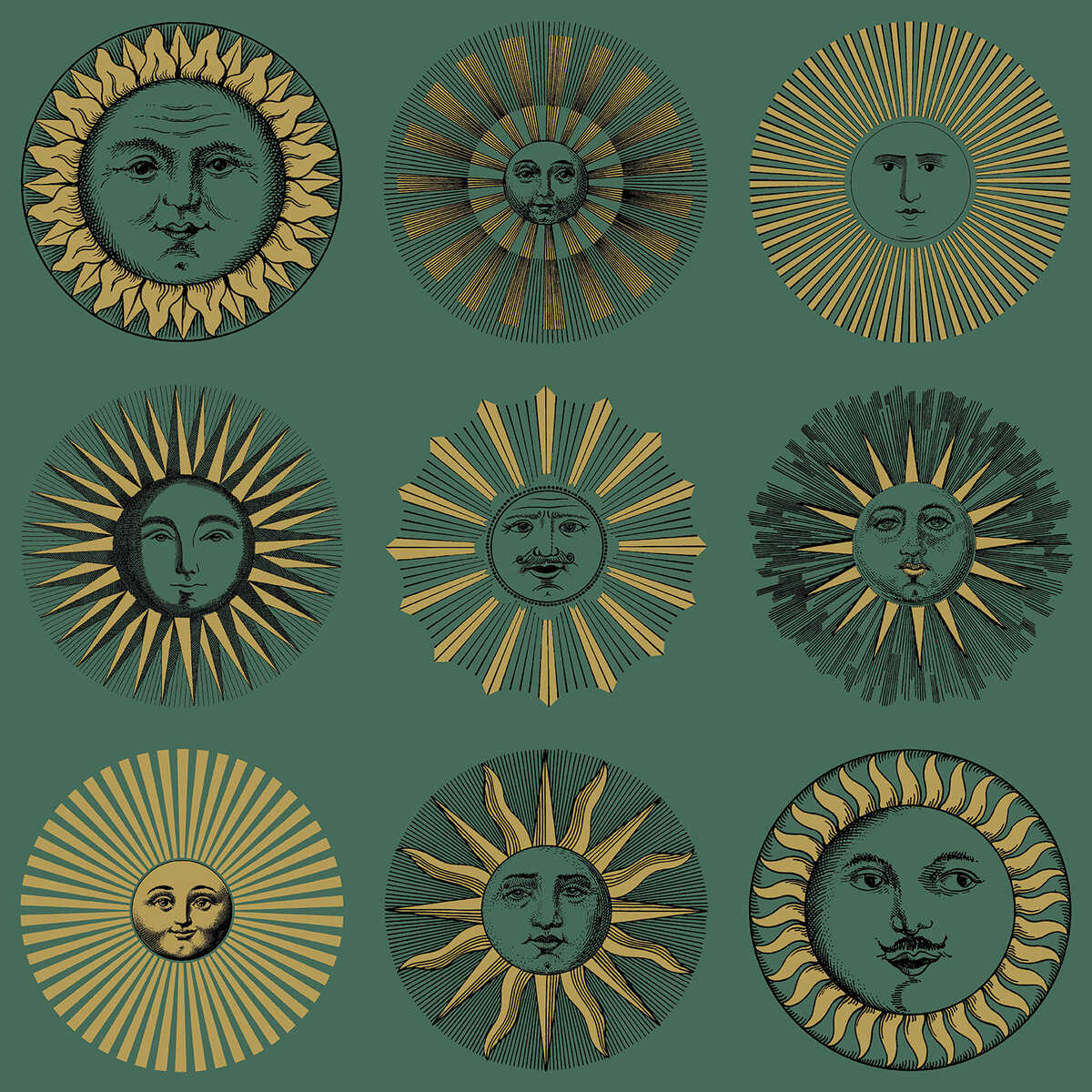 Soli - Emerald & Gold - COLE & SON Papel pintado