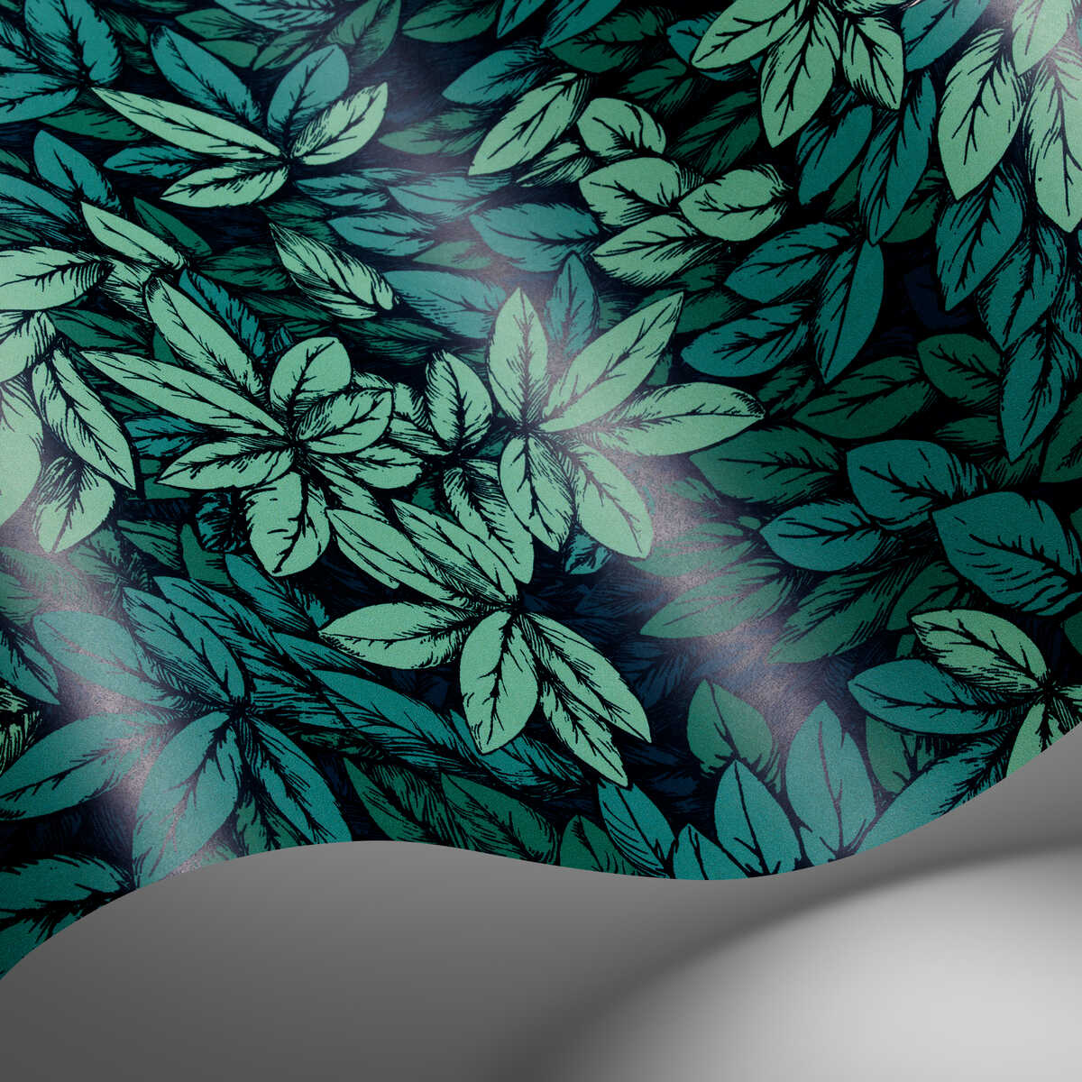 Foglie E Civette - Viridian - COLE & SON Wallpaper
