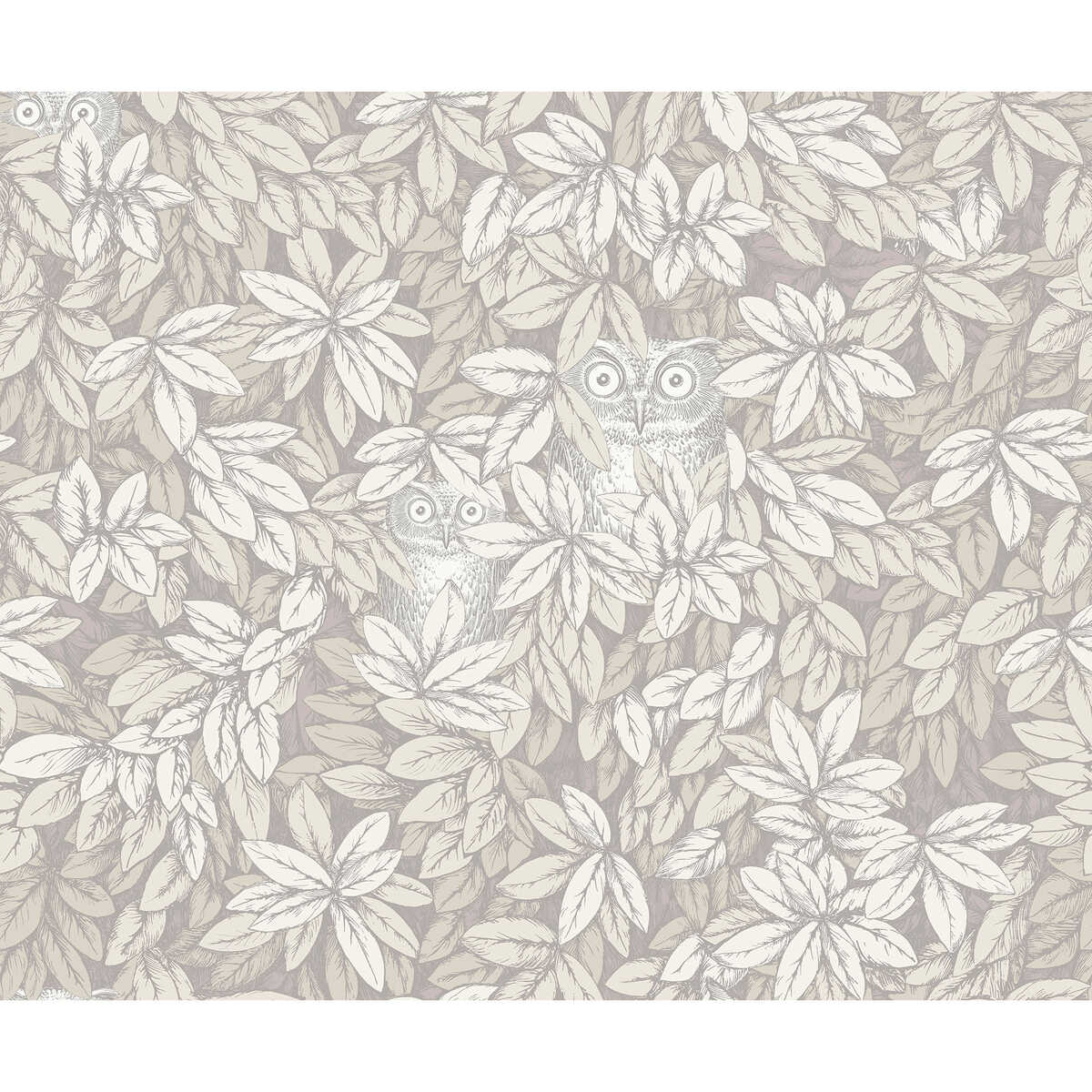 Foglie E Civette - White - COLE & SON Wallpaper