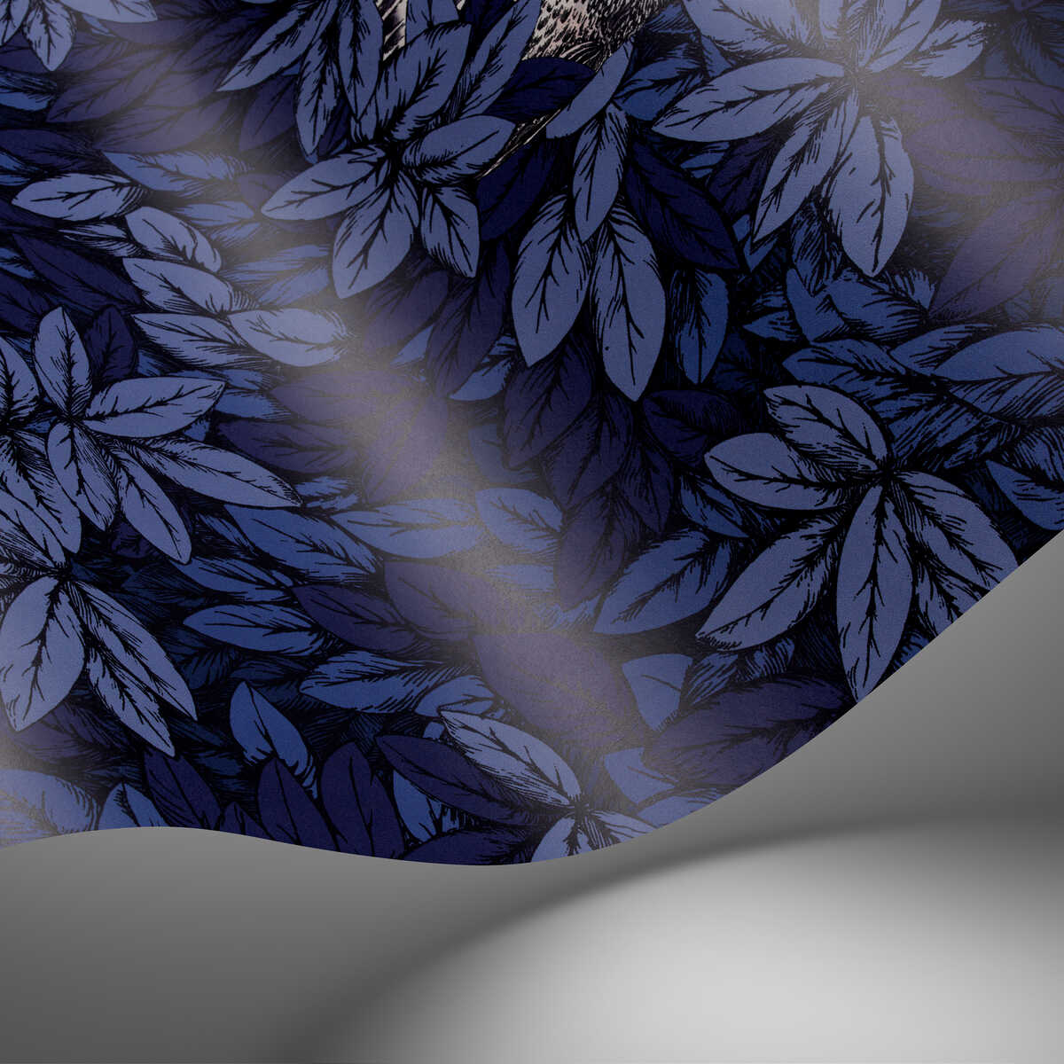Foglie E Civette - Midnight - COLE & SON Wallpaper