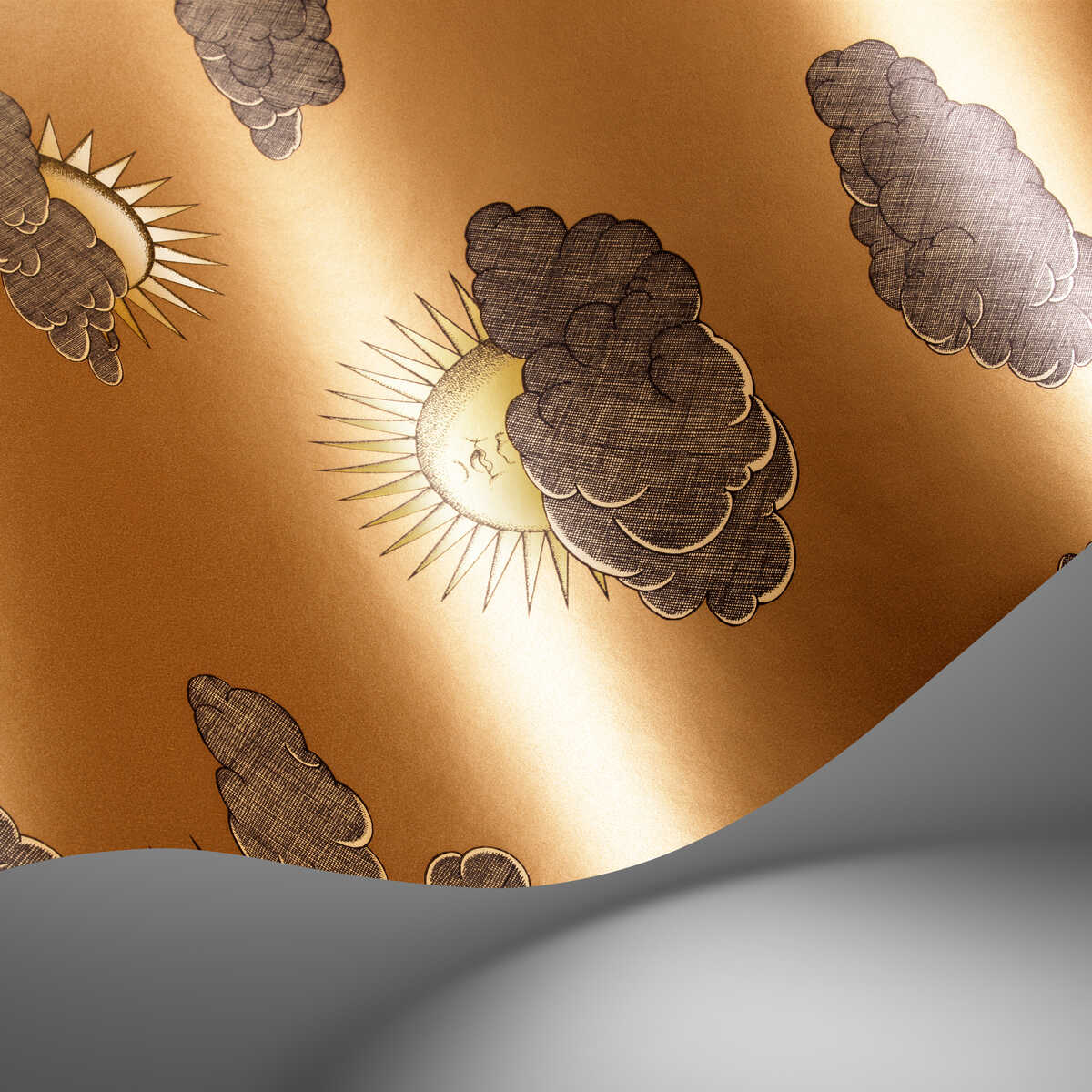Soli E Nuvole - Gold - COLE & SON Wallpaper