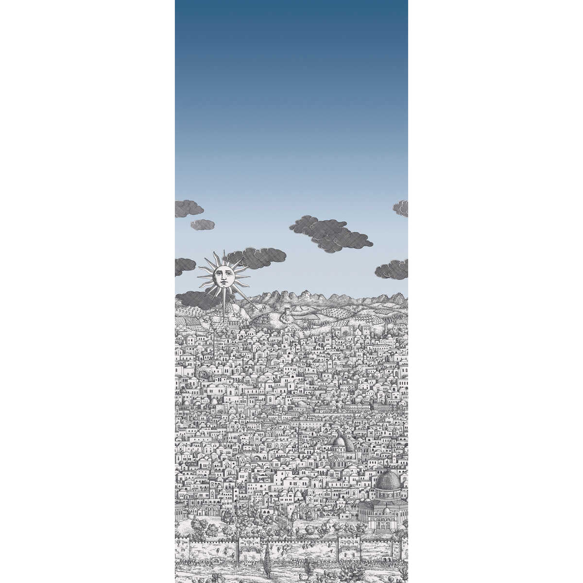 Vista Mediterranea - Blue - COLE & SON Papel pintado