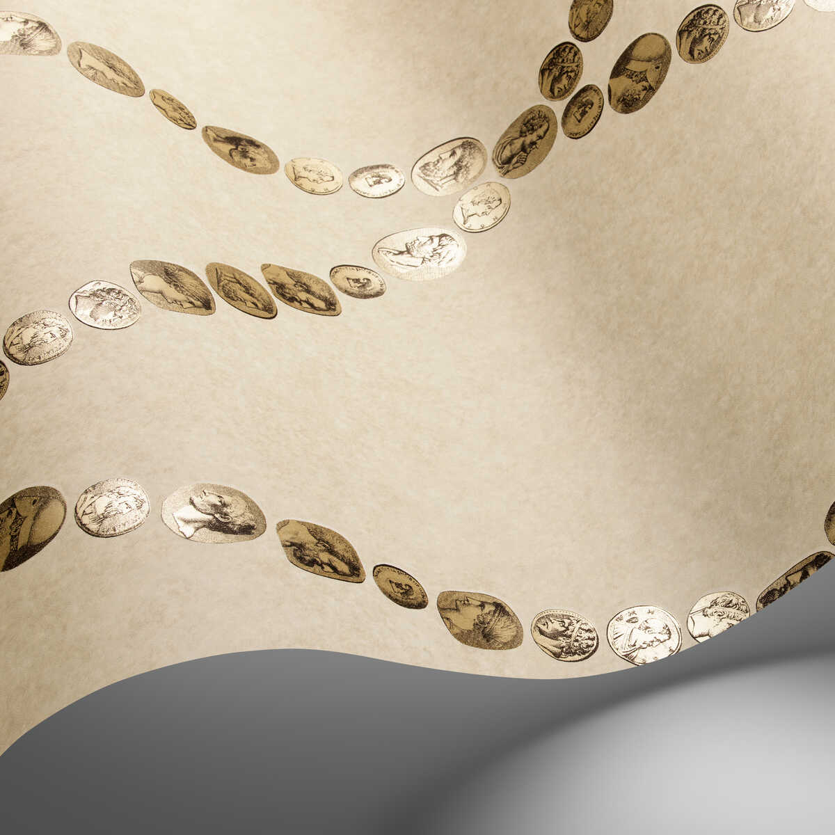 Cammei - Soft Gold On Stone - COLE & SON Papel pintado