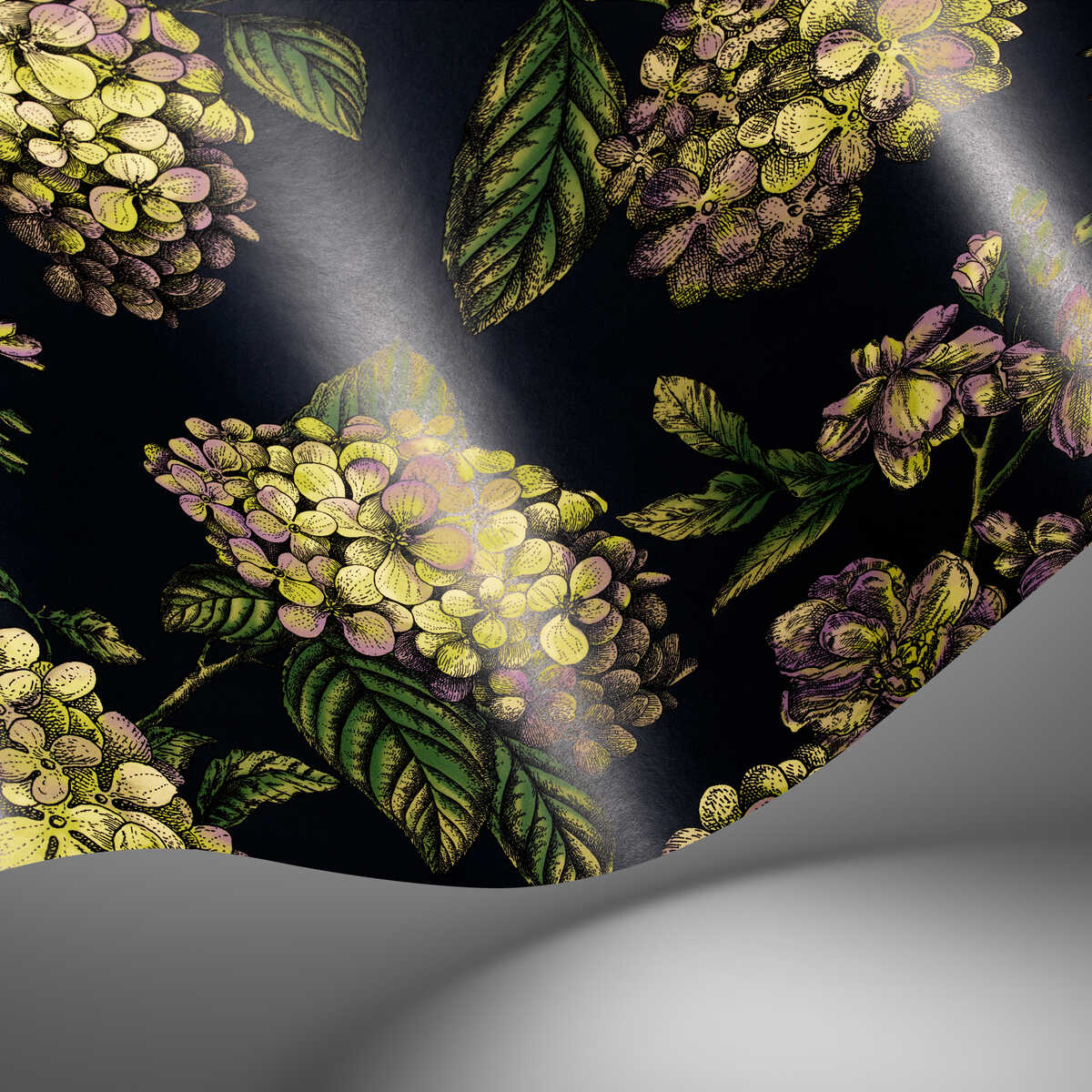 Ramo Di Ortensia - Ink - COLE & SON Papel pintado