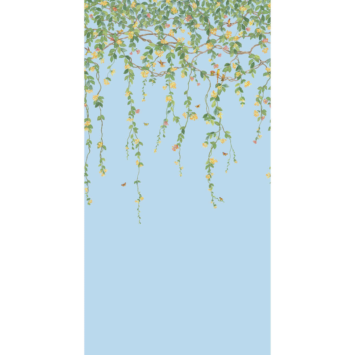 Hummingbirds Flora - Blue - COLE & SON Wallpaper
