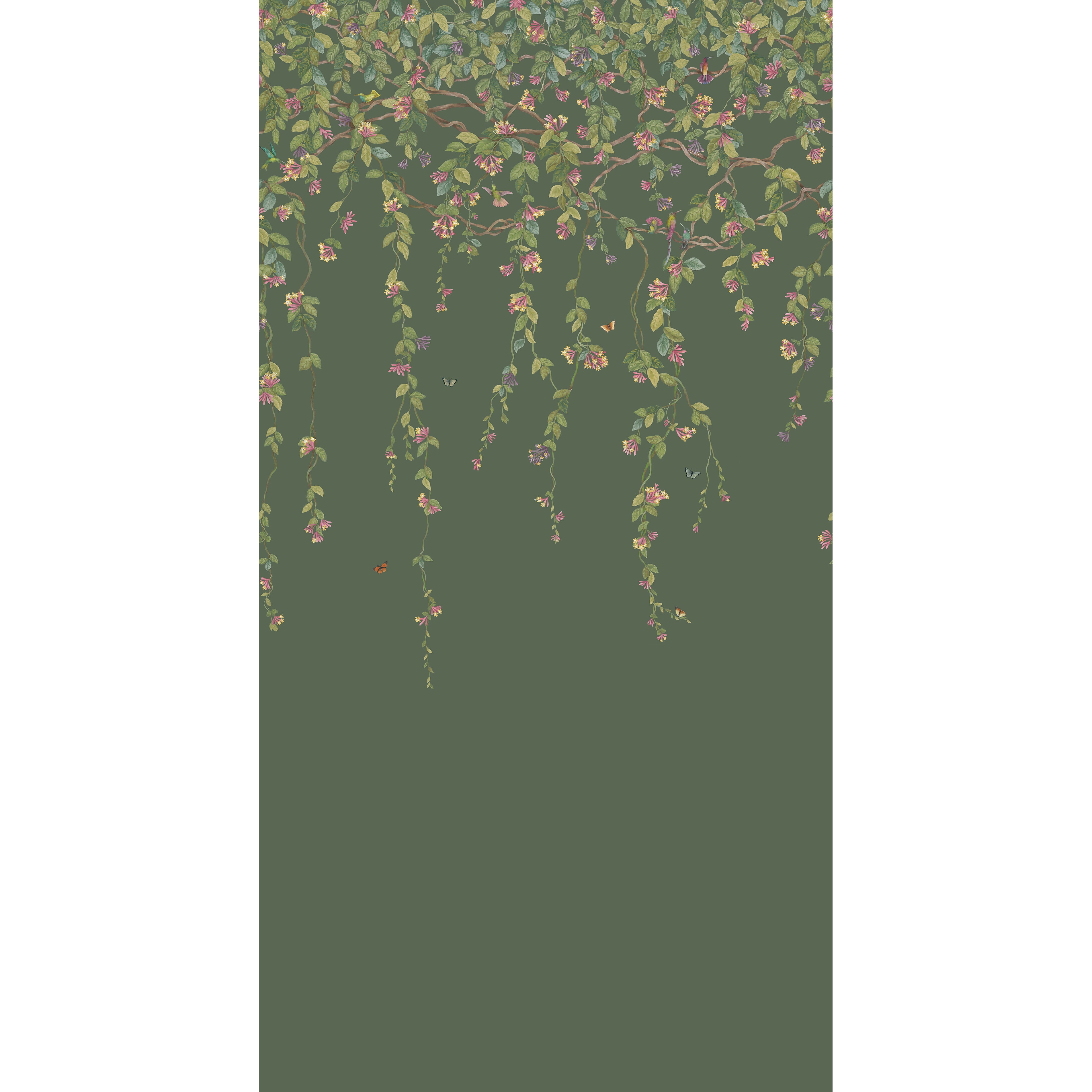 Hummingbirds Flora - Sage - Cole & Son Wallpaper