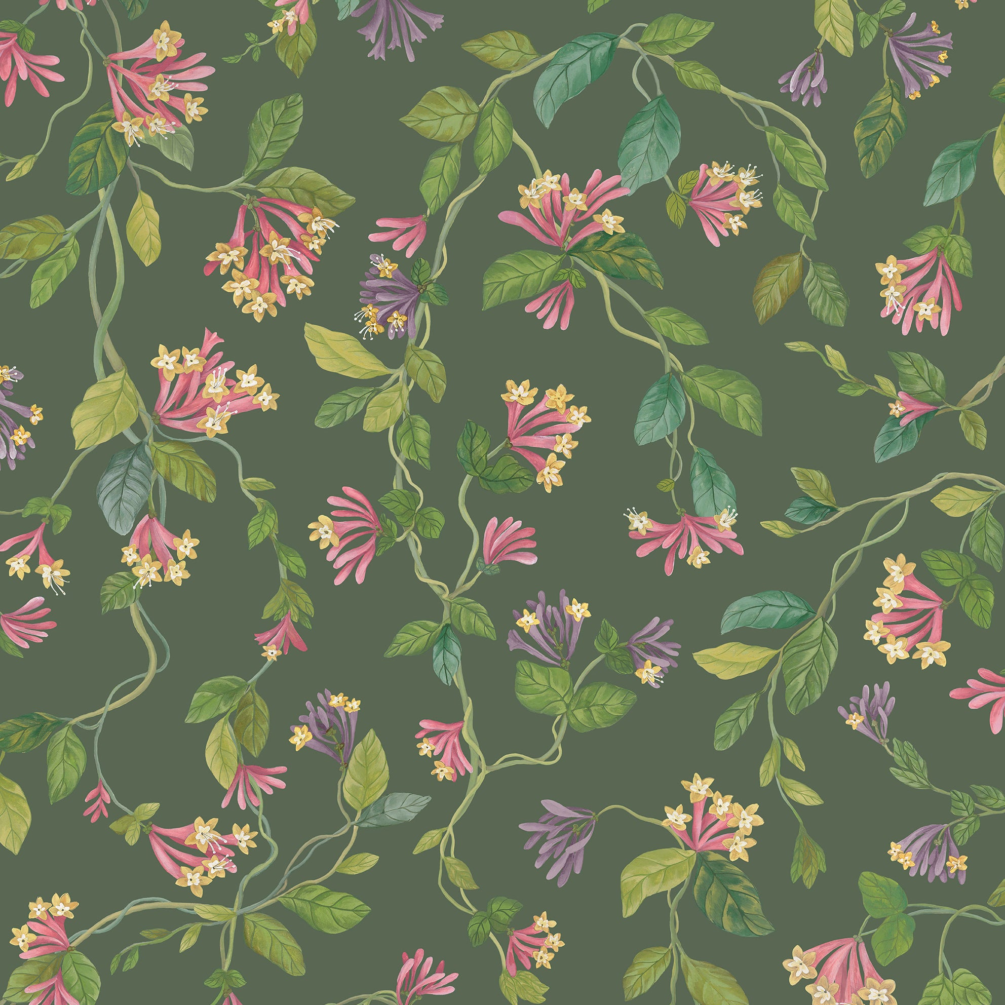 Flora - Sage/Pink - Cole & Son Wallpaper
