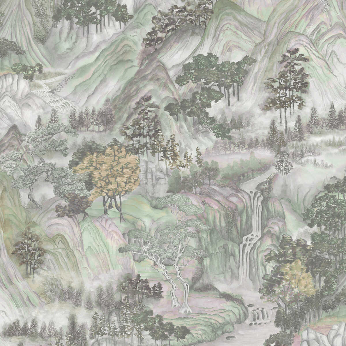 Mountainscape - Iridescent - COLE & SON Wallpaper