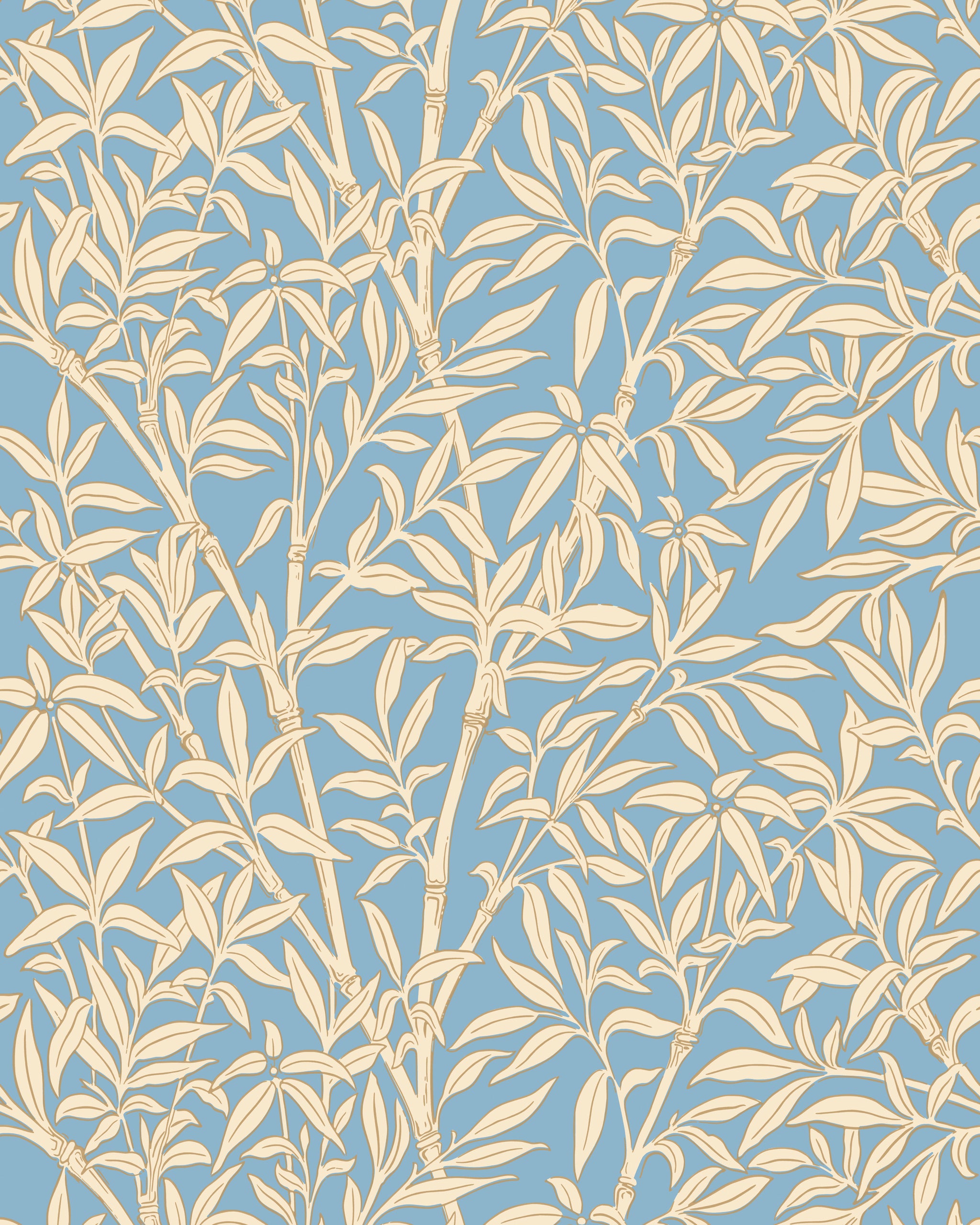 Bamboo Forest - Yellow/Blue - Cole & Son Wallpaper