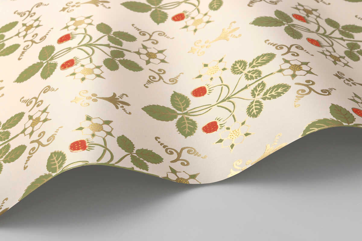 Strawberry - Poppy/Green - COLE & SON Wallpaper