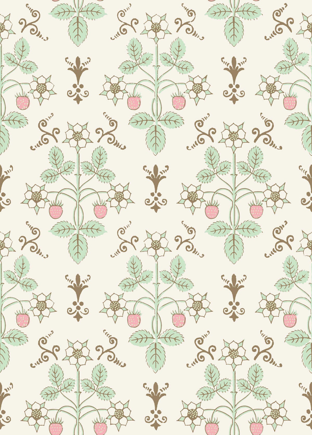 Strawberry - Blush/Mint - COLE & SON Wallpaper