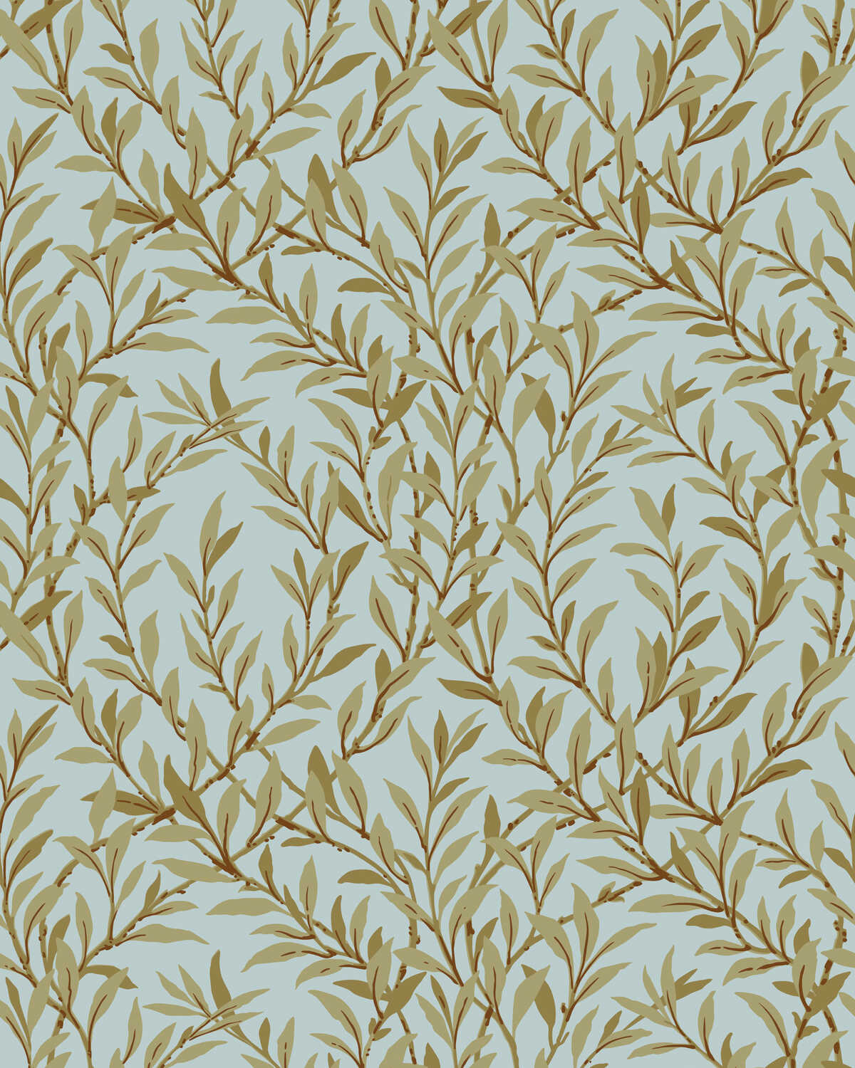 Willow Branch - Olive/Teal