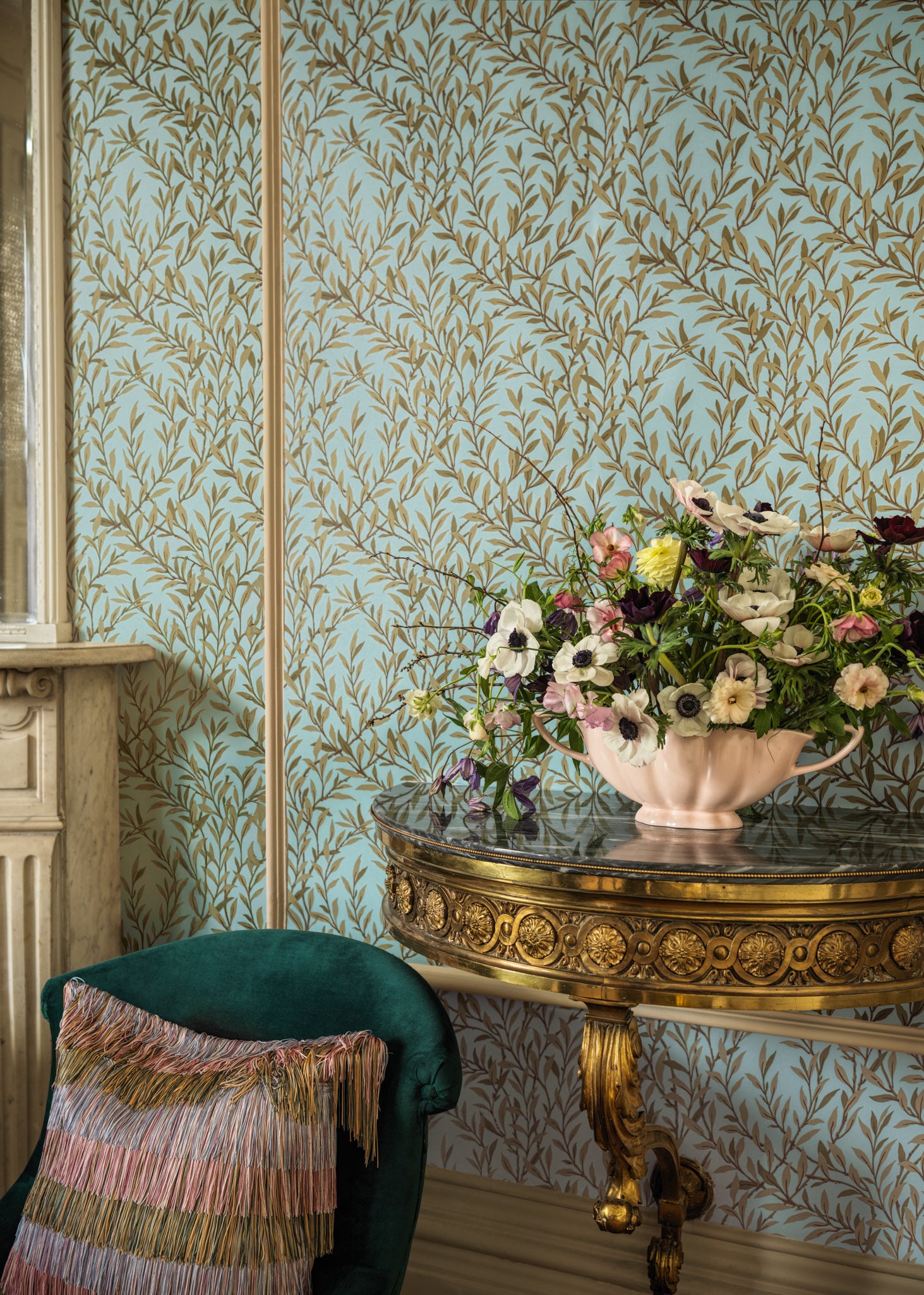 Willow Branch - Olive/Teal - Cole & Son Wallpaper