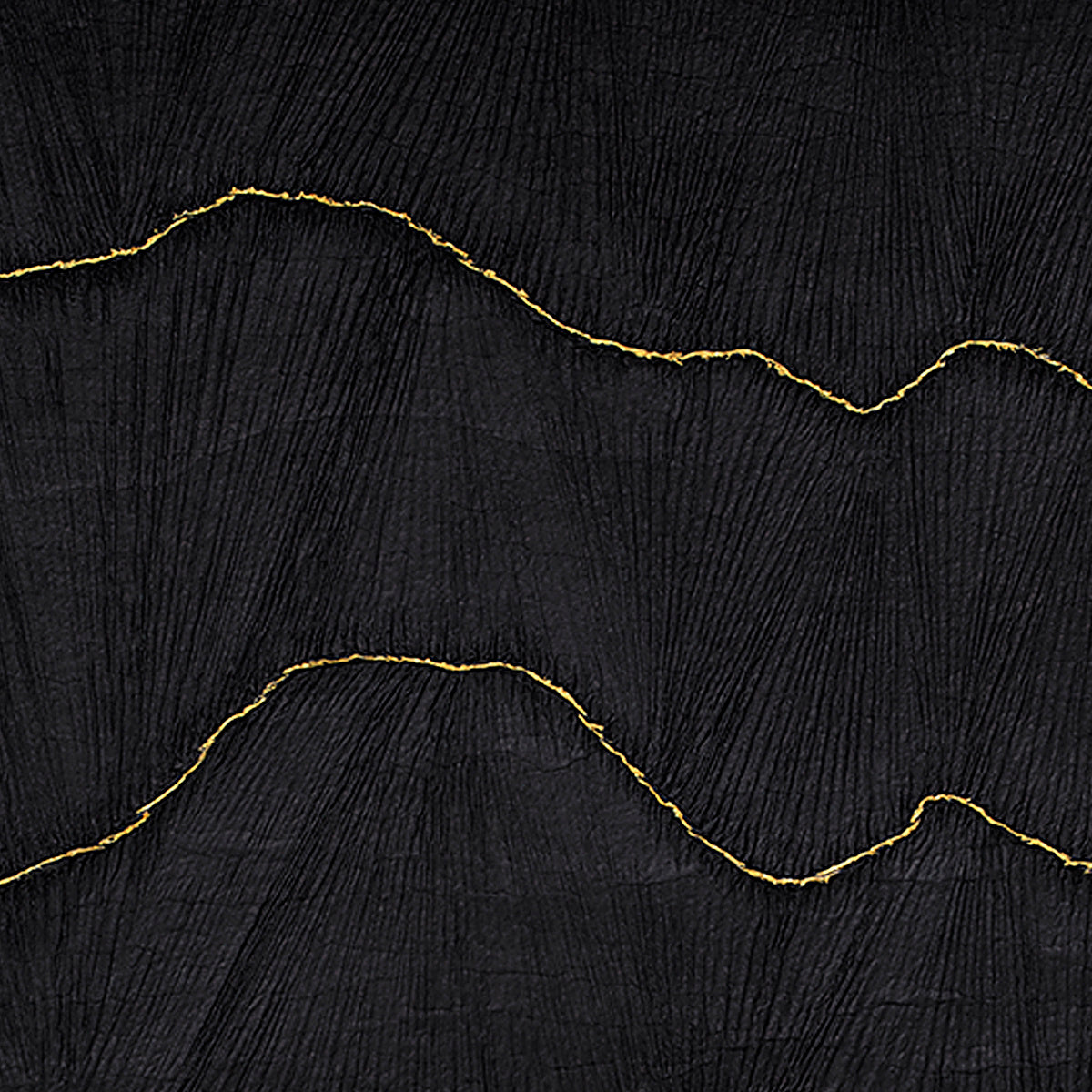 MAKE-WAVES-WASHI-BLACK-WITH-GOLD-PHILLIP-JEFFRIES-8868 - Phillip Jeffries Wallpaper Wallcovering