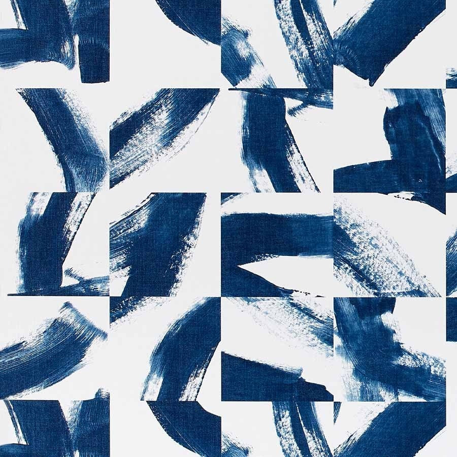 VINYL-RECONSTRUCTED-COLLAGE-BLUE-PHILLIP-JEFFRIES-7538 - Phillip Jeffries Wallpaper Wallpaper