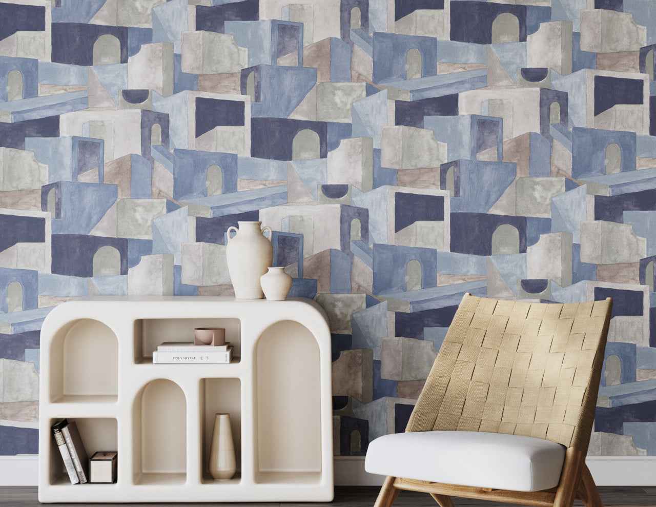 Villa Vibes Oporto on Manila Hemp - Phillip Jeffries 27405 - Phillip Jeffries Wallpaper Wallpaper