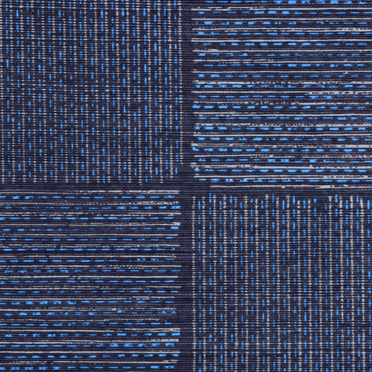 KANTHA-NEPALESE-NAVY-ON-MANILA-HEMP-PHILLIP-JEFFRIES-2586 - Phillip Jeffries Wallpaper Wallcovering