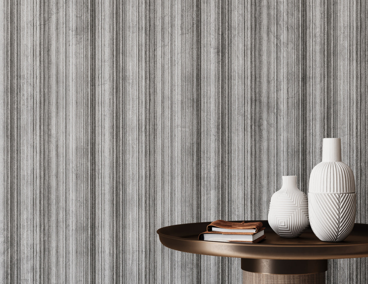 CHAMBERLAIN-STRIPE-STERLING-ON-VINYL-MIRROR-MIRROR-PHILLIP-JEFFRIES-31606 - Phillip Jeffries Wallpaper Wallpaper