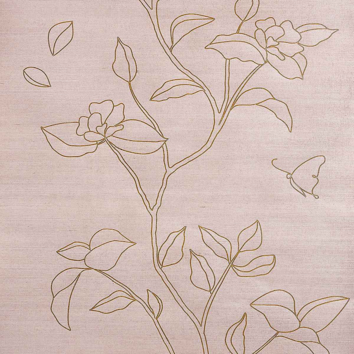 Garden Grass Pink Petals - Phillip Jeffries 9530